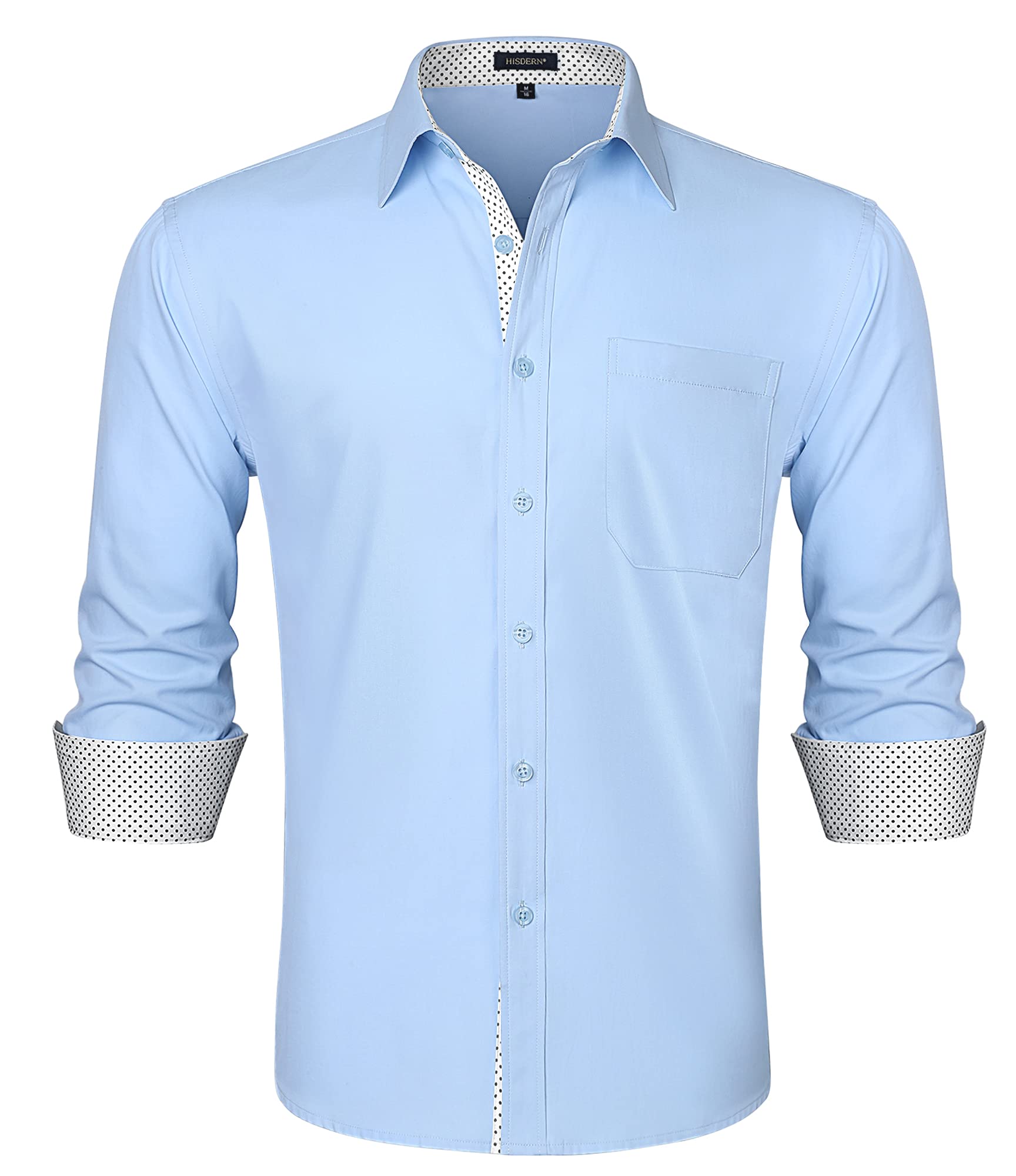 Men's Long Sleeve Dress Shirt - Baby Blue 4XL-image-0767516e-68d6-4252-b19c-8e98c13d8dc3-103965