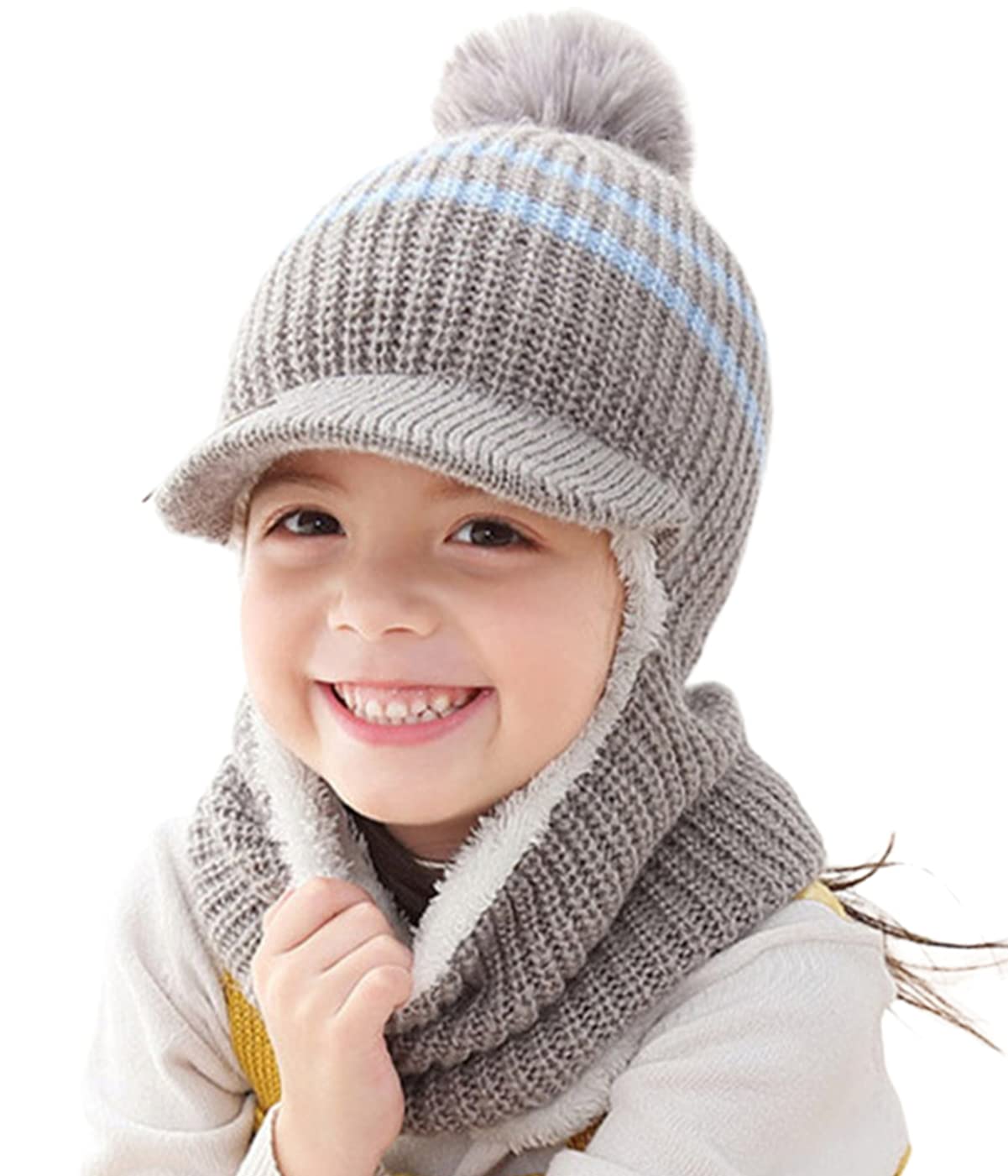 JFAN Toddler Hat Kids Beanie Hat with Pompom Boys Girls Winter Hat-image-aeddedba-3d38-4091-91f5-52a421948caa-55102