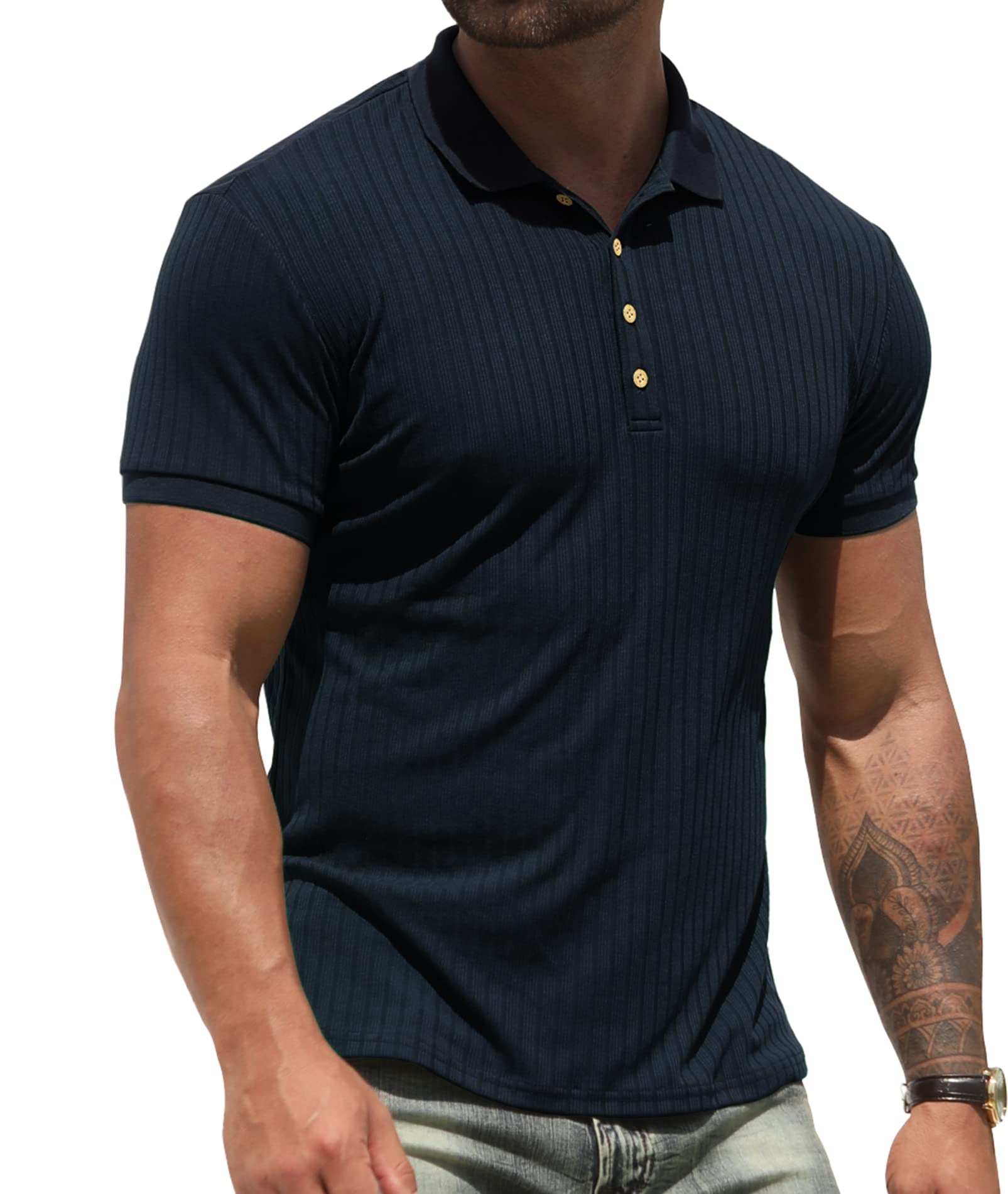 Men's Slim Fit Polo Shirt - Navy Blue Small-image-b578a1f3-10c5-4765-a180-a126532e09c9-82862