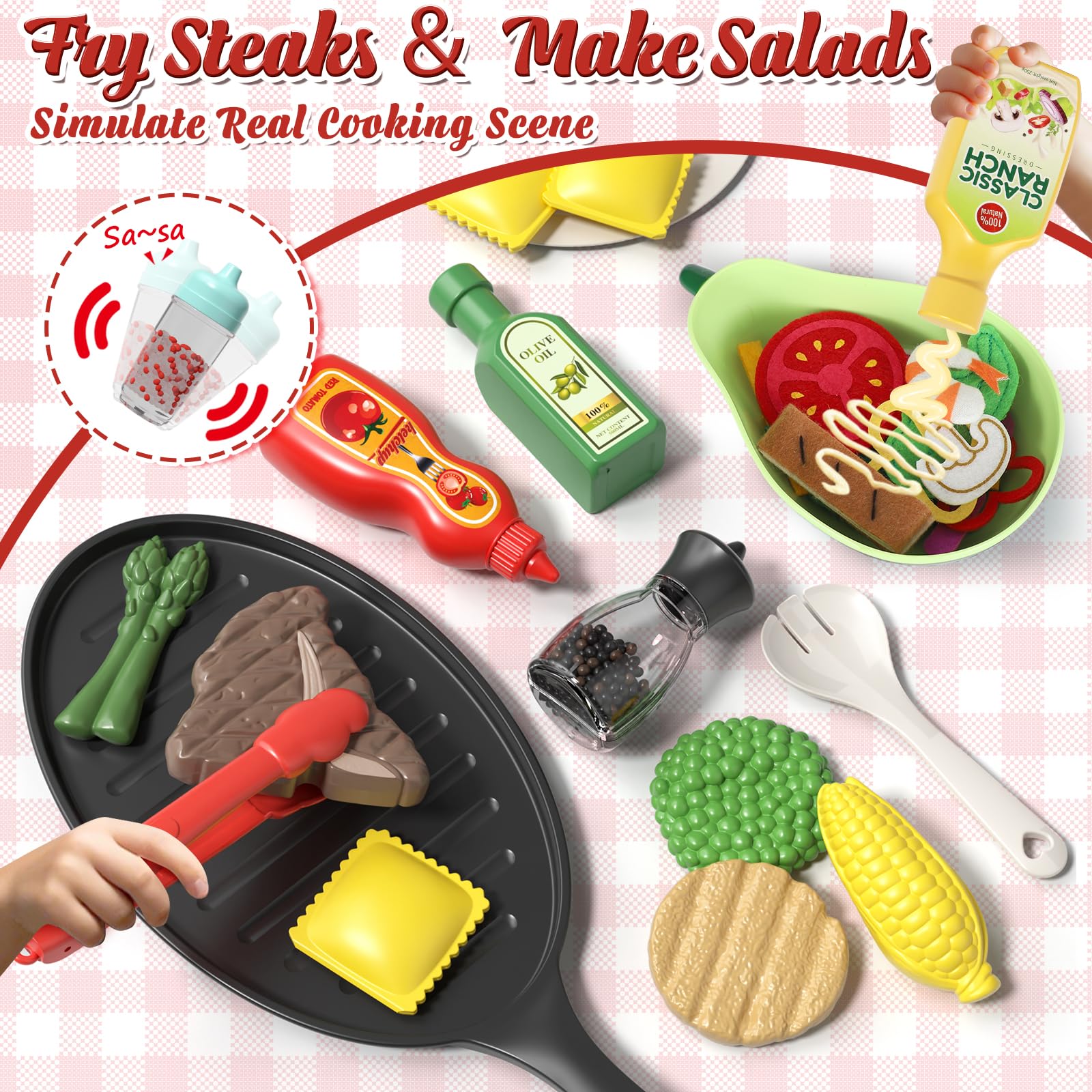 Lehoo Castle Cuisine Enfant, Cuisine en Bois Enfant, Dinette et Pots, Dinette en Bois, Ustensile Cuisine Enfant, Jouet Éducatif Éveil Montessori, Jeu d' Imitation