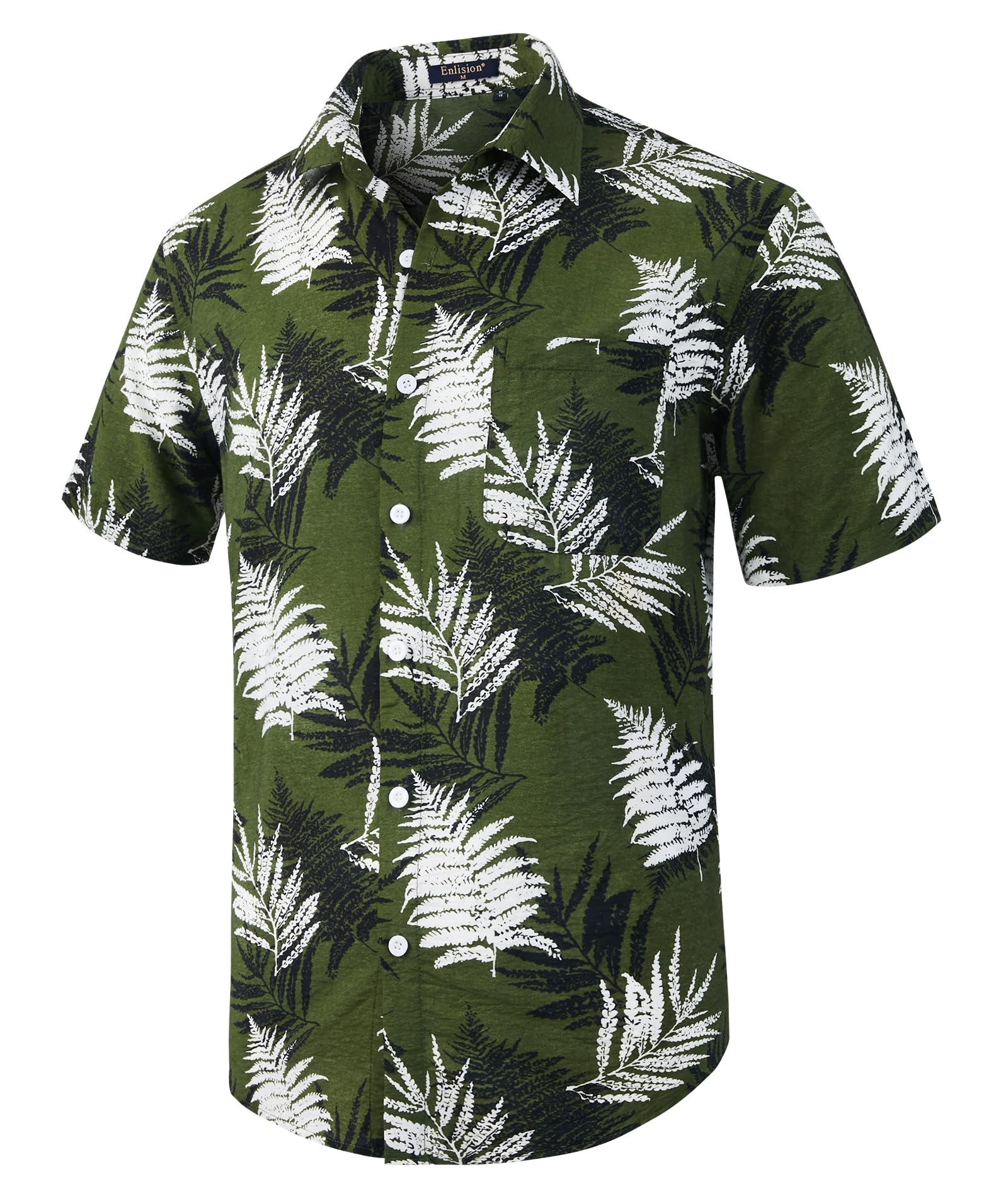Men's Hawaiian Shirt - Green White 3XL-image-fb305756-1bf5-4102-bd11-fe22015d67fb-103745