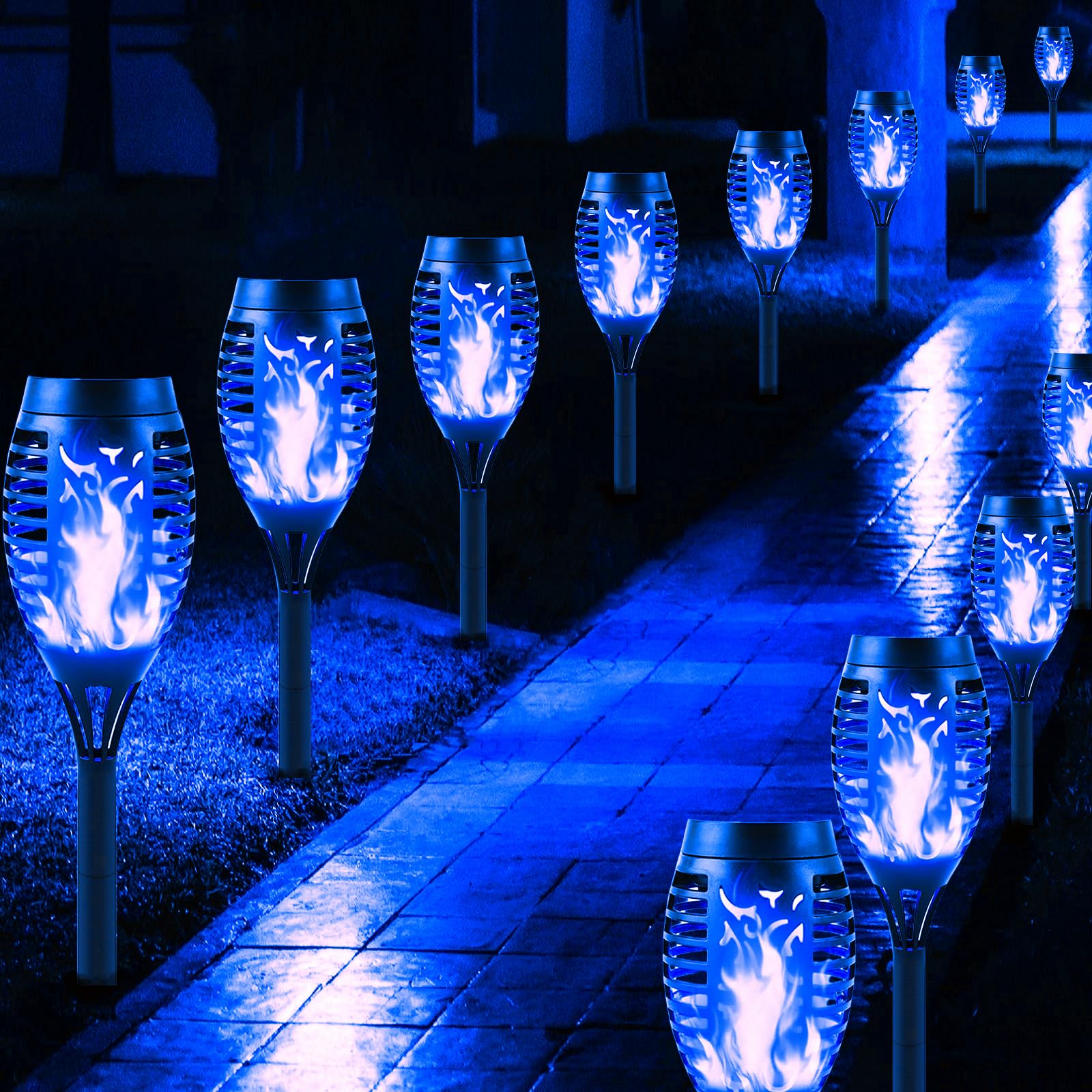Solar Garden Flame Lights 12 Pack - Blue-image-2011d4fd-c331-4869-b2b1-2142c2ba5278-94524