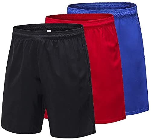 Men's 3 Pack Quick Dry Shorts - Red Blue Black L-image-f550a0fc-e1f4-4d5b-a433-65b5c67ef478-122665