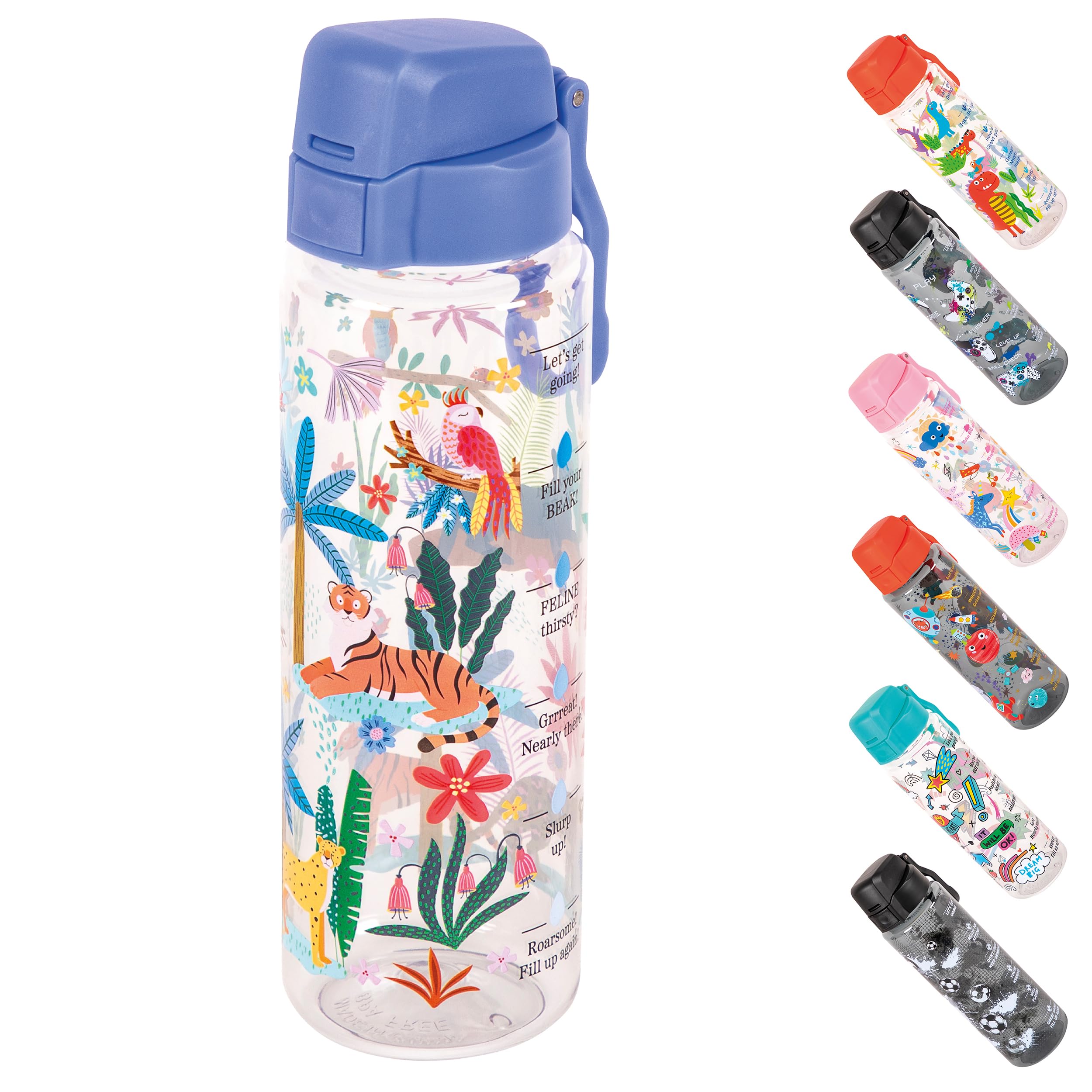 HEY HUGO Jungle Life 670ml Kids Leakproof Water Bottle with Lockable Lid & Handle-image-c4b5cd0f-2ec3-44a0-a04d-6e6da799215c-57978