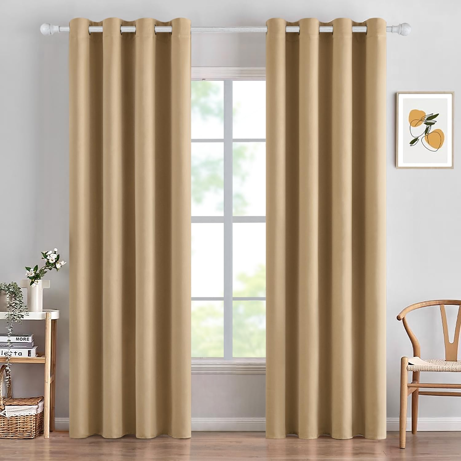 Blackout Curtains 2 Panel Set - Taupe 46x90in-image-2a0be444-57d9-46fa-8752-1551fb198718-84838