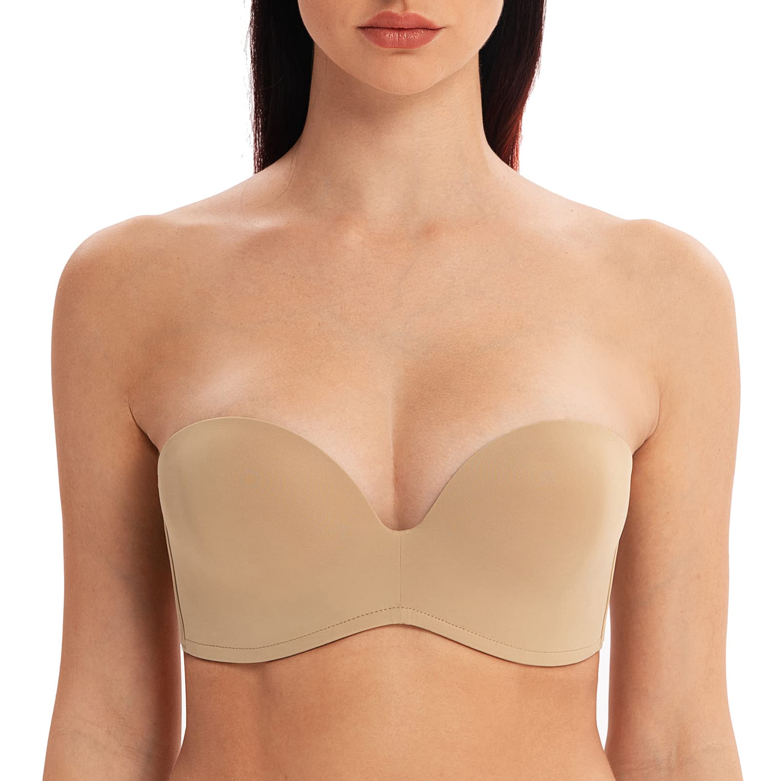 Women's Strapless Push Up Bra - Almond 38D-image-e22bdea4-a802-41f4-8d85-2cecafe3afc5-115652