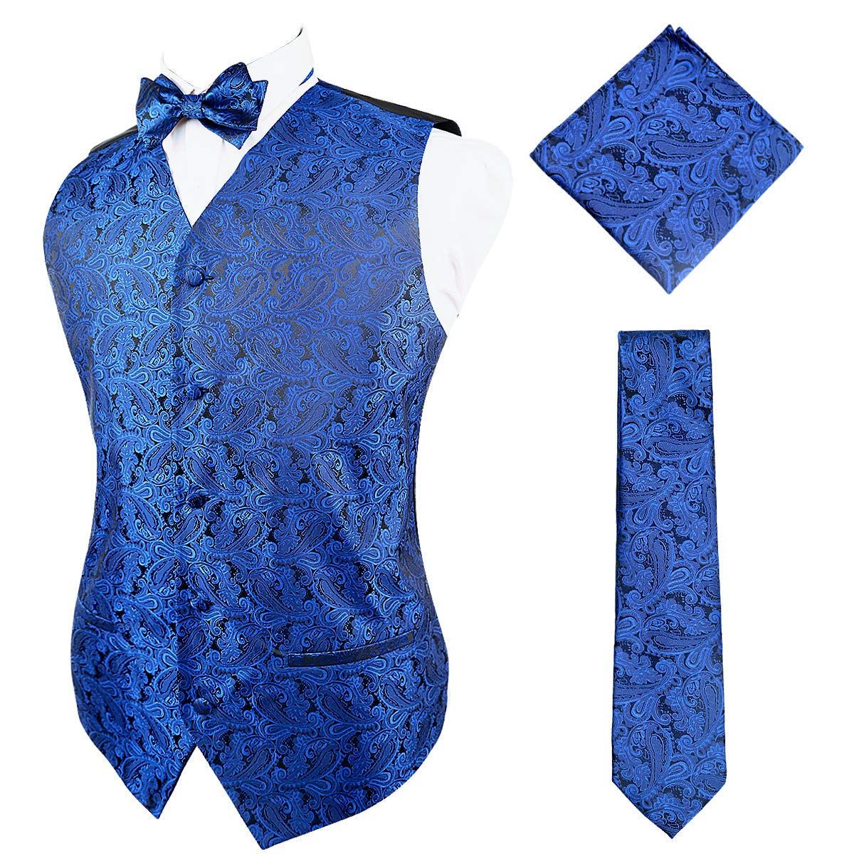Men's 4pc Paisley Waistcoat Set - Royal Blue 3XL-image-674a78cd-ebec-4c6a-9d84-1fcda709f845-100661