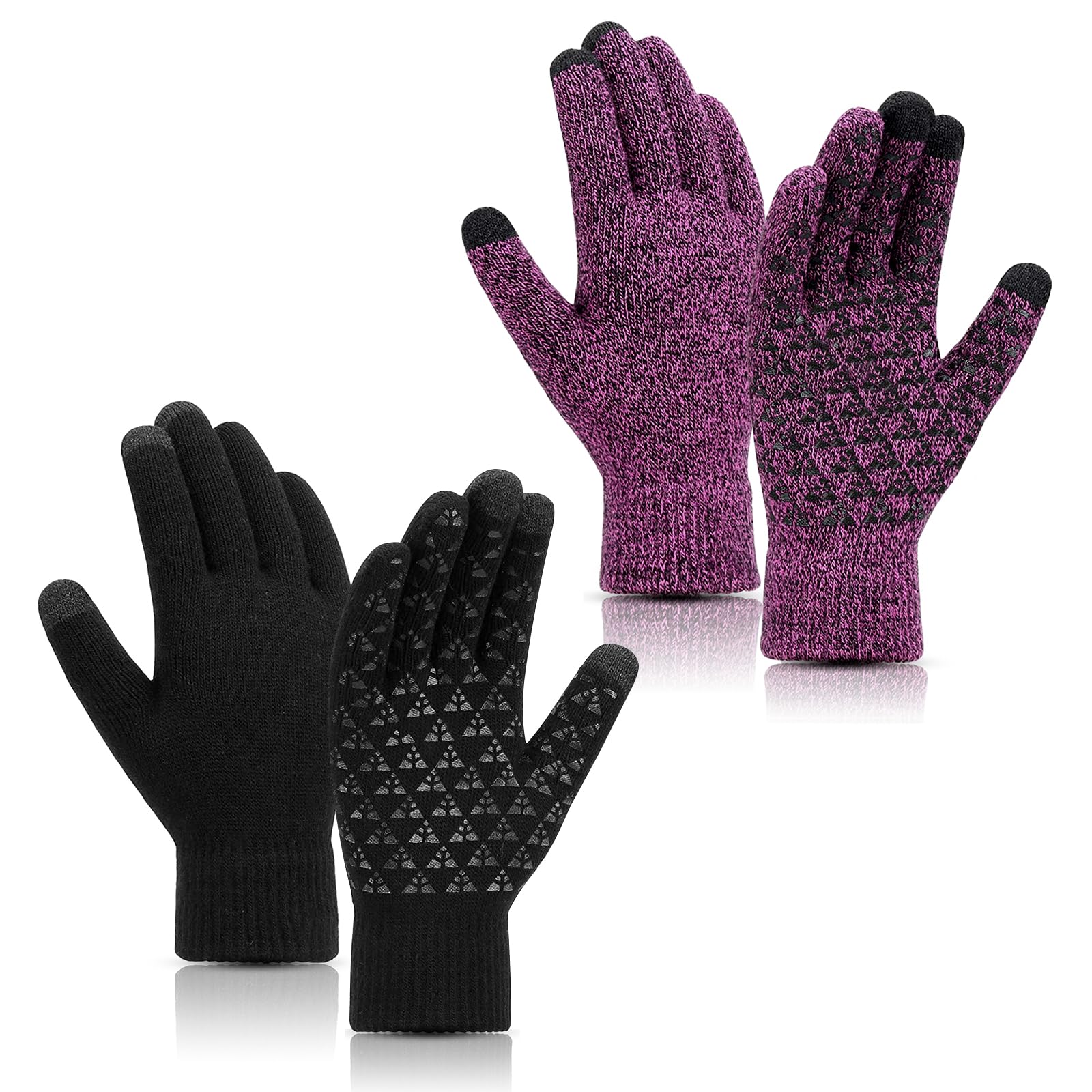 Winter Touchscreen Gloves for Men & Women - Soft Knit, Thermal, Non-Slip, Perfect for Cycling & Running-image-af61c587-f459-46eb-8af5-b1ebfd117254-66457