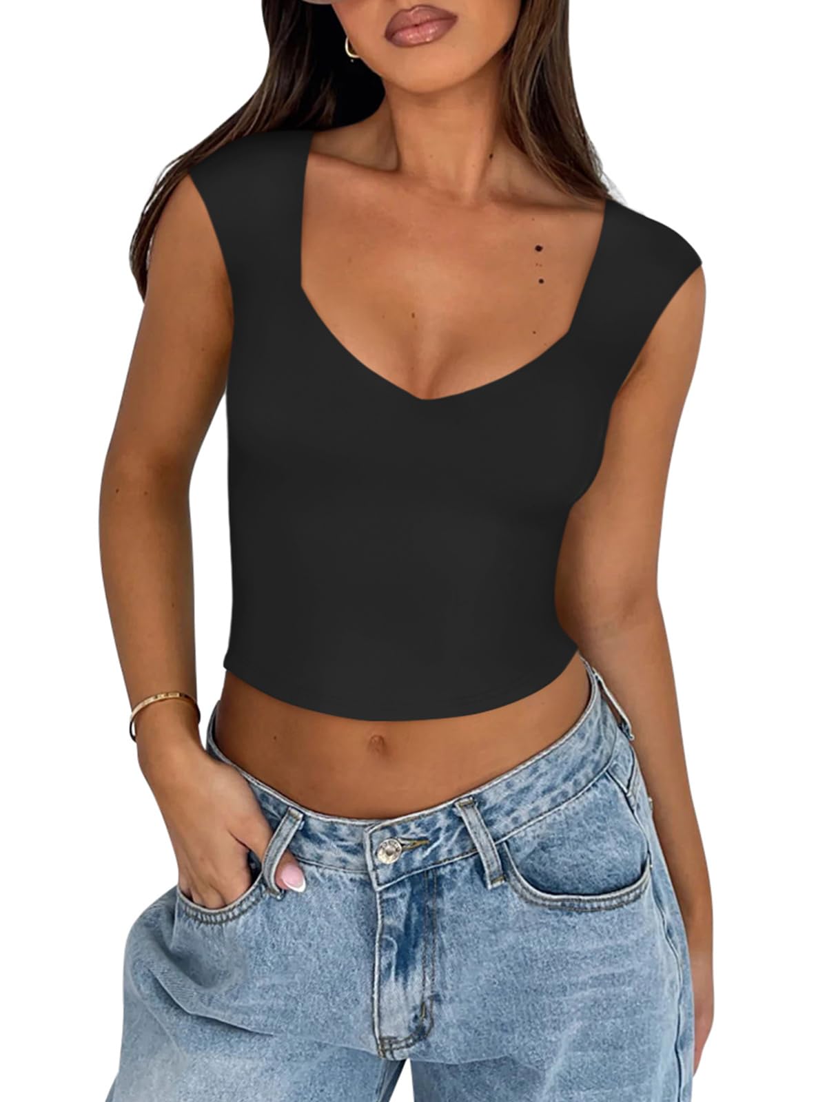 Women's Seamless Crop Tank Top - Black M-image-52fe8d90-4875-4703-9943-bcb7e00cbfdc-107828