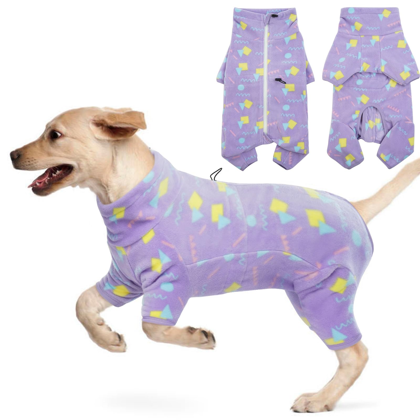 Dog Winter Fleece Coat - Purple Geometry XX-Large-image-afe5426b-94e2-4956-86f1-b5c9d2024712-110630