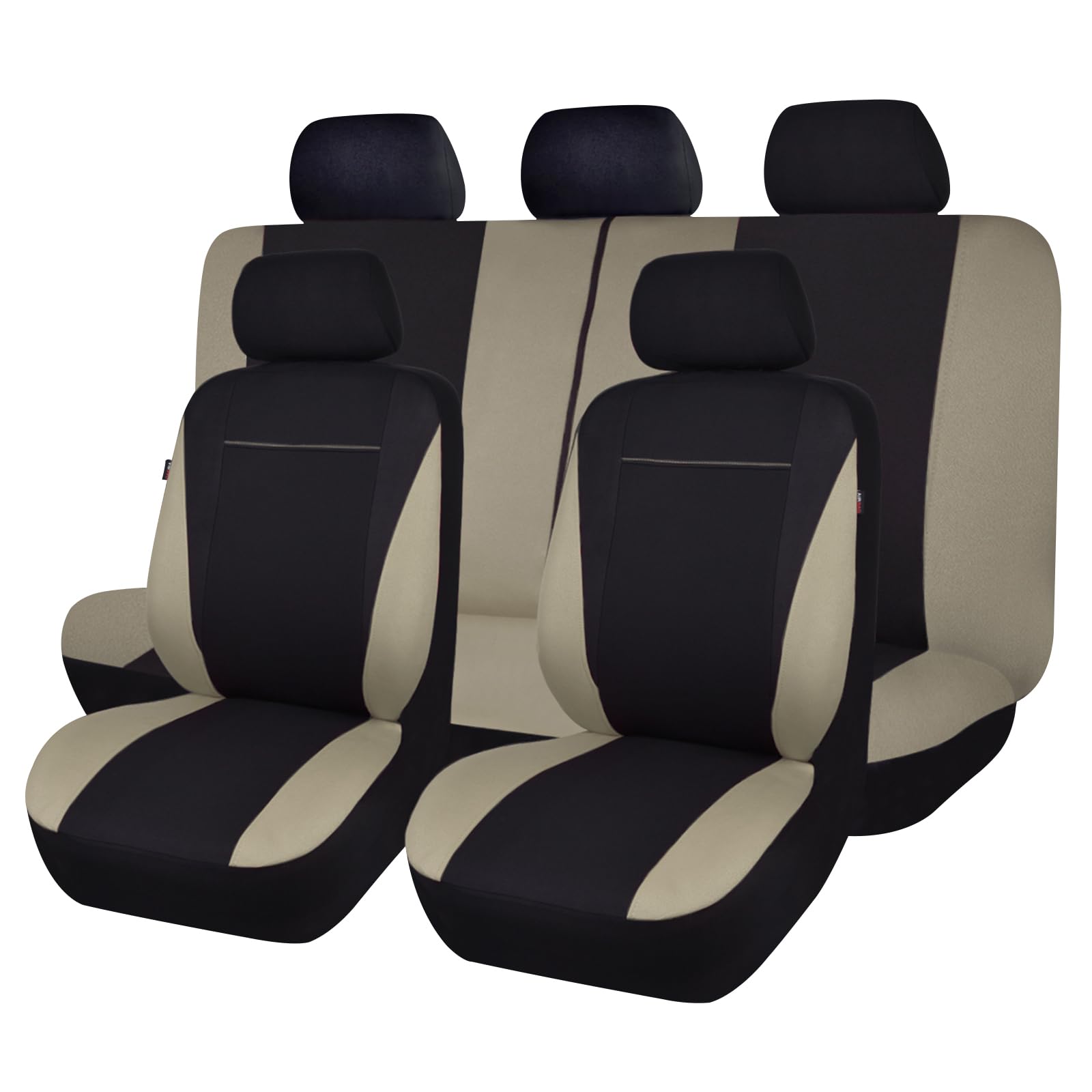 Universal Car Seat Covers Full Set - Black and Beige-image-decfdd9c-1027-45c9-a5bc-ab2a9d4b529e-101447