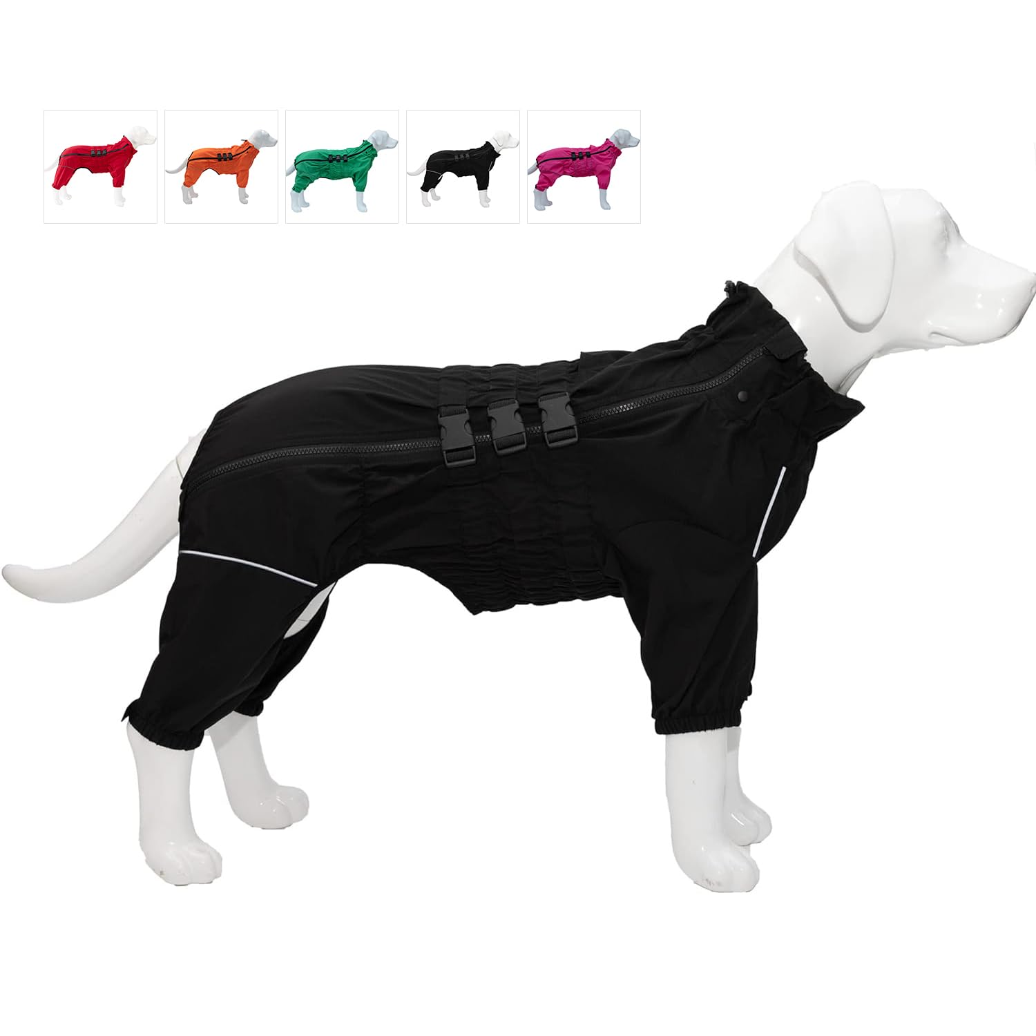 Waterproof Dog Jacket Reflective Raincoat - Black D-M-image-3a126ca6-3a53-47bd-82ce-07b961daf1ec-98918