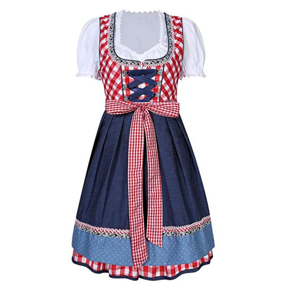 2024 Duitse dirndl-jurk voor dames, schoudervrij, Oktoberfest