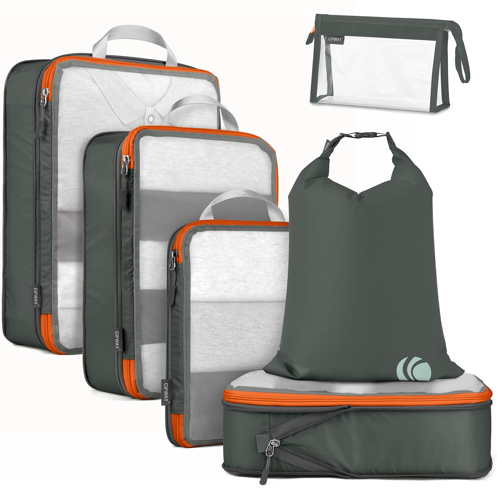 Compression Packing Cubes Set - Grey 6PCS-image-c39ef941-ca83-46b5-a0ec-eb0f79f32b3b-118253