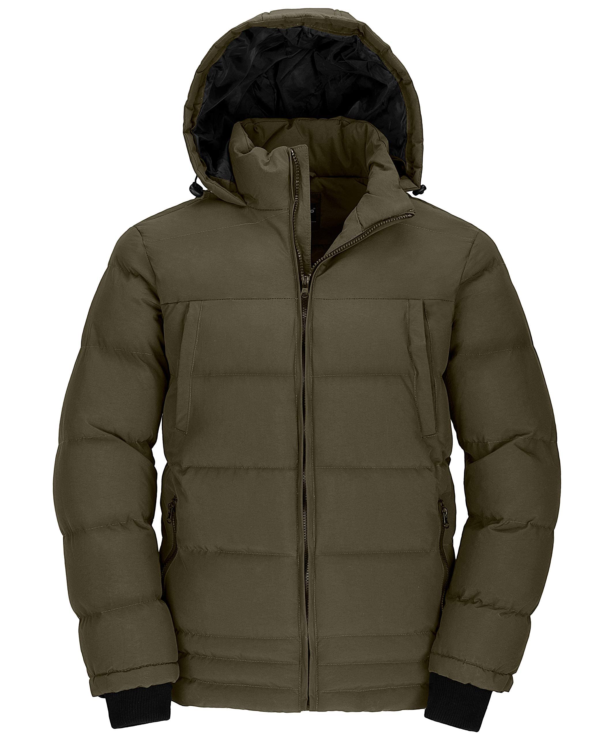 Wantdo Men'S Winter Warm Puffer Jacket Water Resistant Outdoor