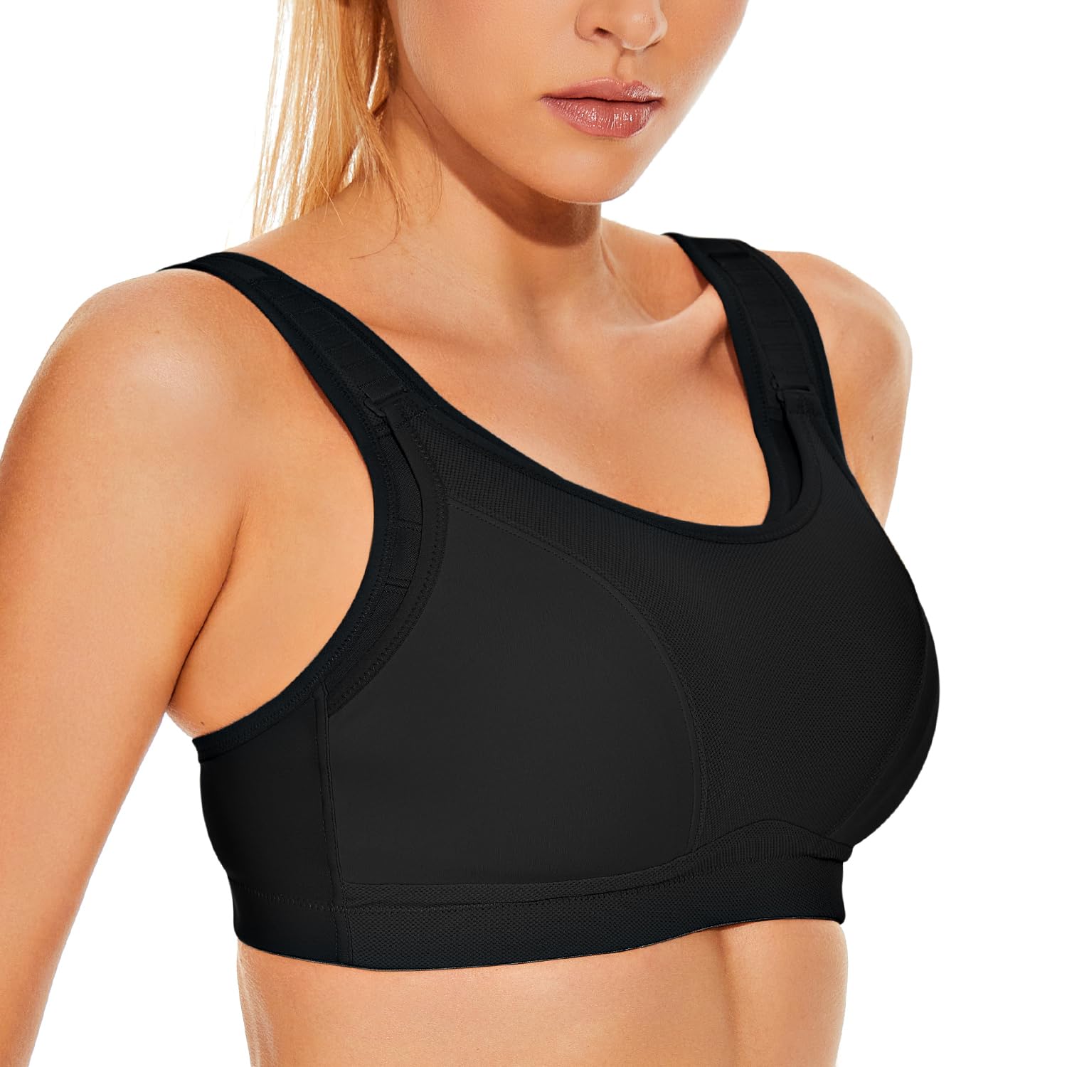Women's Sports Bra High Impact - Black 38D-image-2a8b738f-b1cb-4a17-b6f6-f9bb3459359b-112827