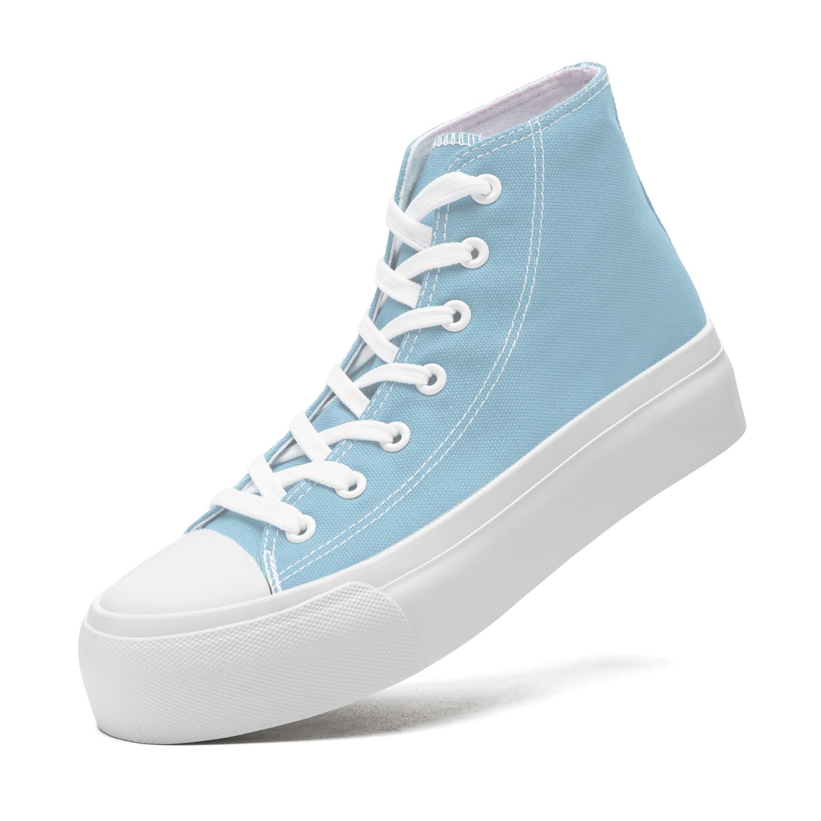 Women's High Top Canvas Trainers - Light Blue UK 7.5-image-f7e9dd29-7b97-4a68-85e0-9a1a39ebaefa-83061