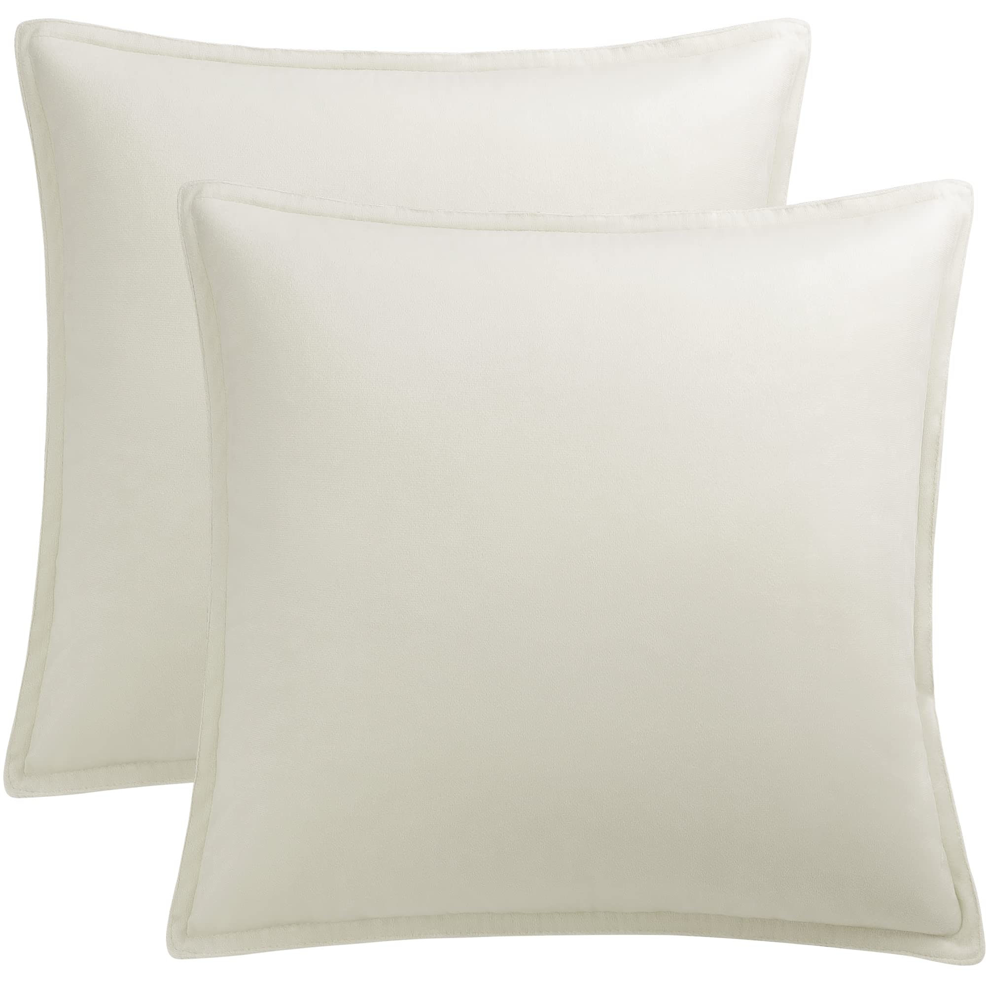 PiccoCasa Decorative Velvet Soft Cushion 2, 45x45cm/18x18 Inches White-image-88ef9c85-56e2-4228-9e29-2d1106c1bcde-62195