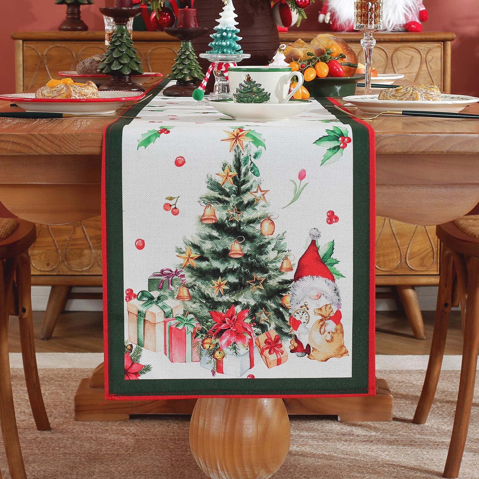 meioro Eucalyptus Leaves Table Runner, Seasonal Table Green 30x120cm-image-aa78c1bf-3aac-4b00-ad39-af25302deb06-52945