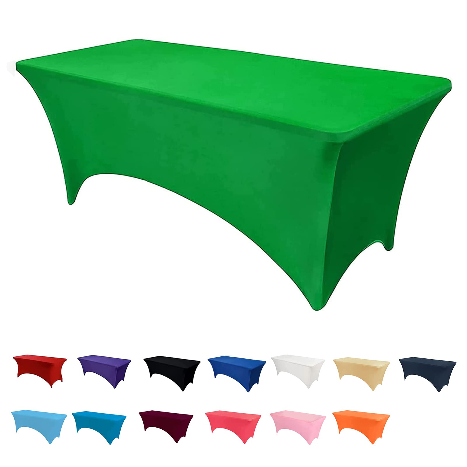 4FT Green Stretch Tablecloth, Spandex, Wrinkle-Resistant, Ideal for Events, Weddings, Market Stalls-image-9390b198-1685-48d6-92c7-5f22a0cf9a83-68412
