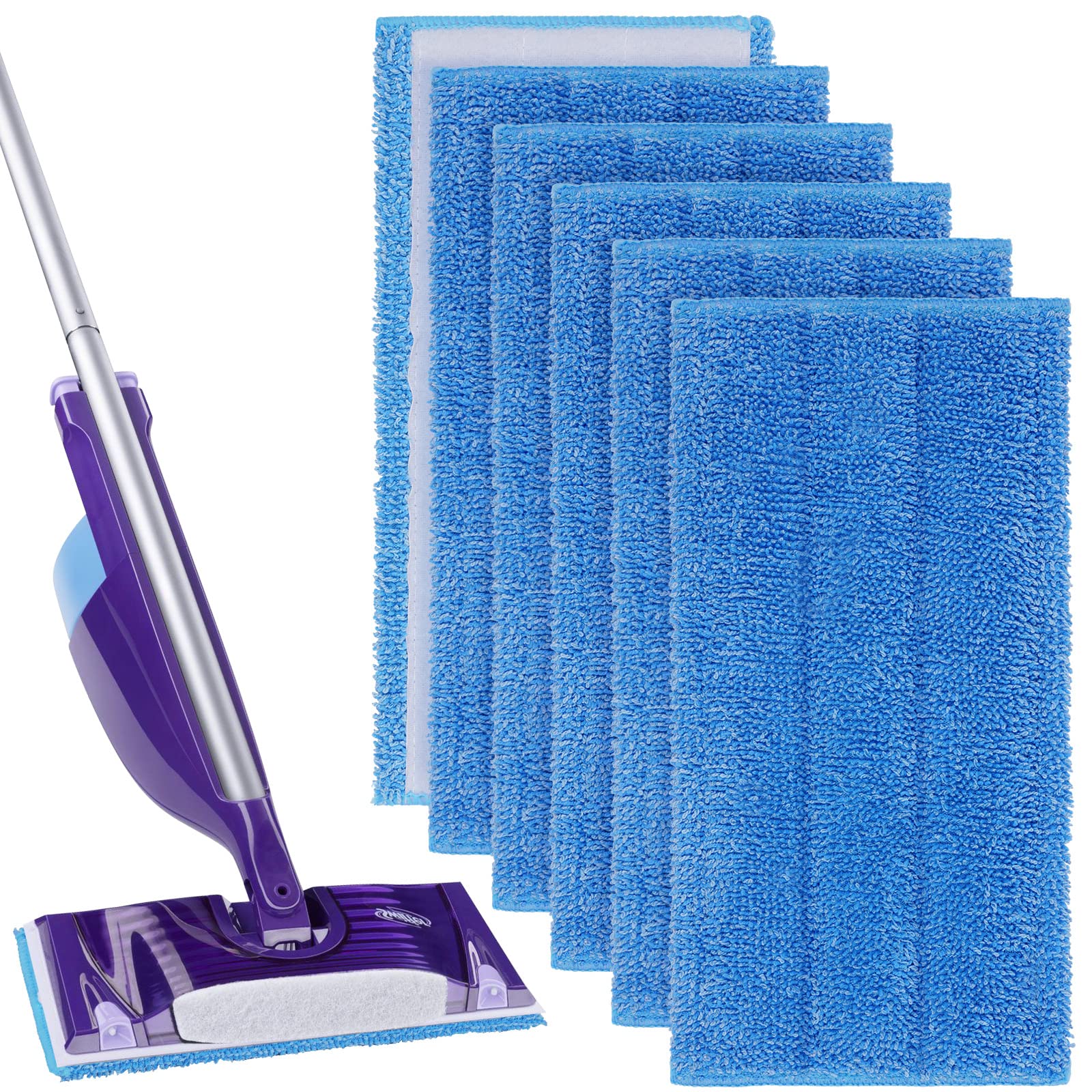 6 Pack Reusable Microfibre Mop Pads for Flash Powermop - Eco-Friendly & Super Absorbent Cleaning Pads-image-d6ae1544-8dc6-48bd-8a70-36053571fc56-68785