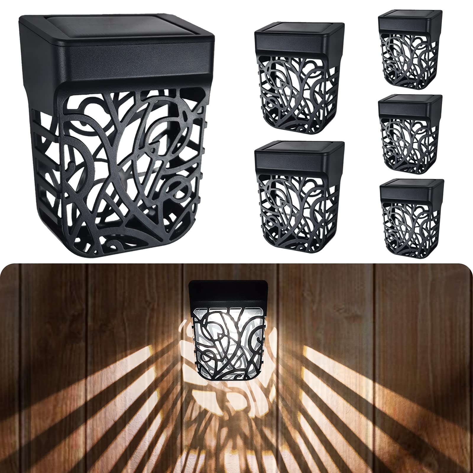 Solar Fence Lights 6 Pack - Cold White-image-1c10f4de-7f05-4c11-a86a-9c26f65e6b24-4045