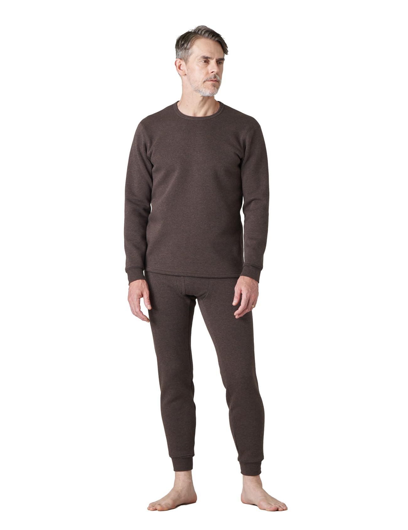 Men's Thermal Long Johns Set - Dark Heather Brown XXL-image-55beb283-2aa7-4040-a0f3-870e56ce3cc8-92735