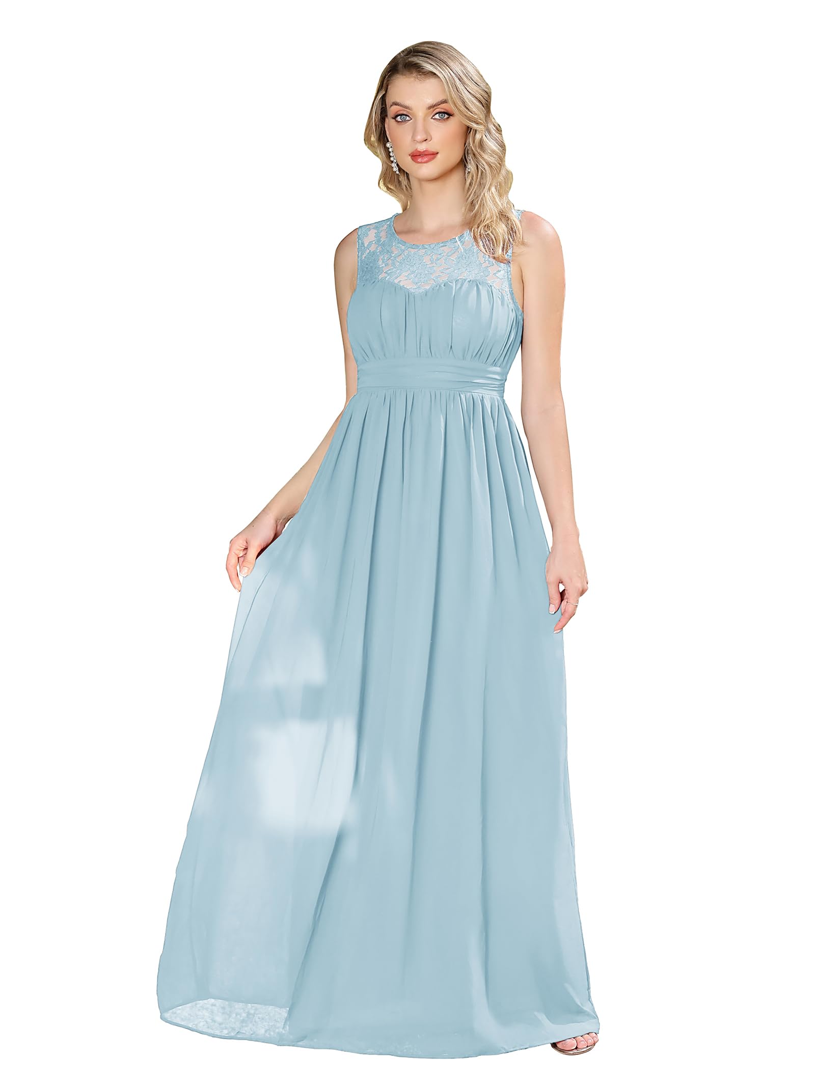 Women's Lace Bridesmaid Dress - Blue L-image-67dd353a-4cd5-4cb7-84ef-7d90cf8e6a32-113965