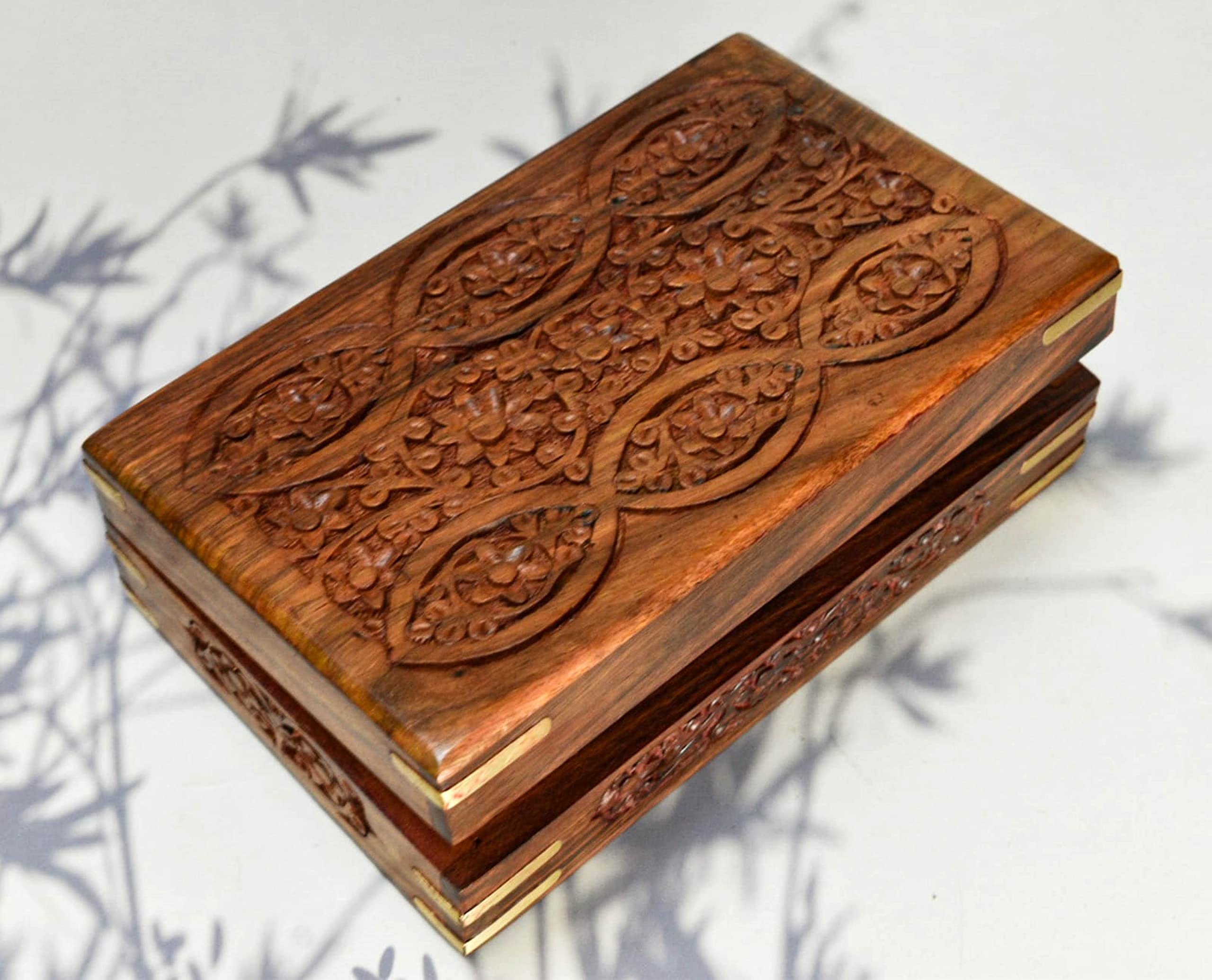 Wooden Jewellery Box Hand Carved - Design 11-image-75d28cd1-1a0b-4d3c-a0d3-fc5c7c59eaf8-112493