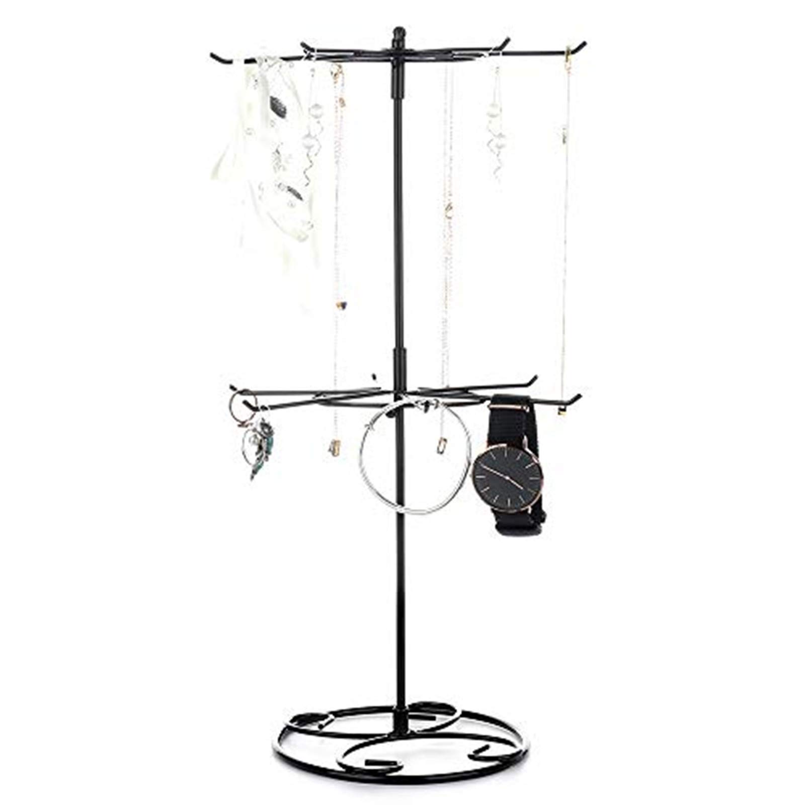 2-Tier Rotating Jewellery Stand - Black Ring & Bracelet Rack for Women & Girls-image-6f0f8200-dbbd-409b-a38a-781ed12d2c59-53756