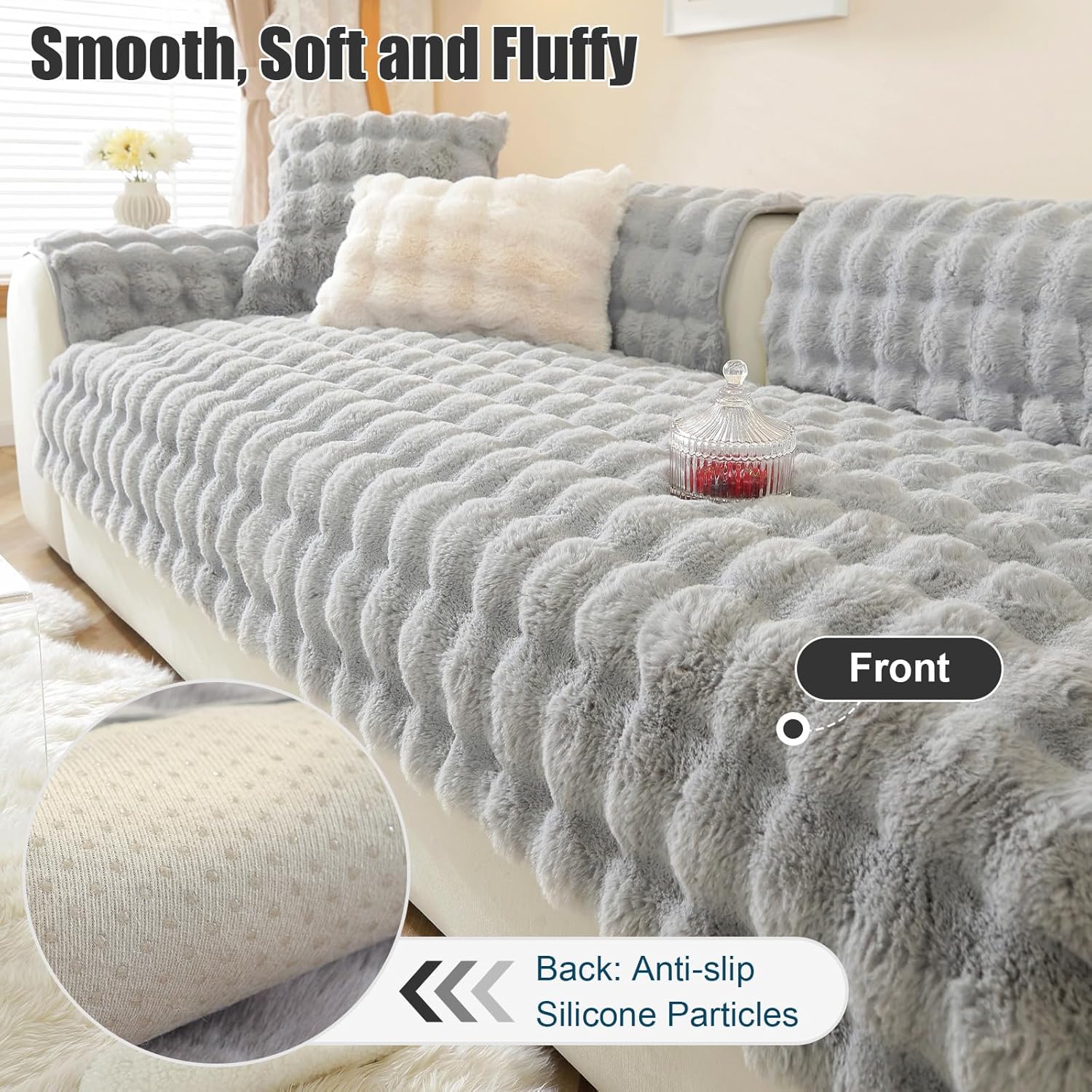 Rabbit Fur Sofa Cover - Light Grey 110x210cm-image-8a59b0b1-dae8-48d7-b9da-a84370275038-109684