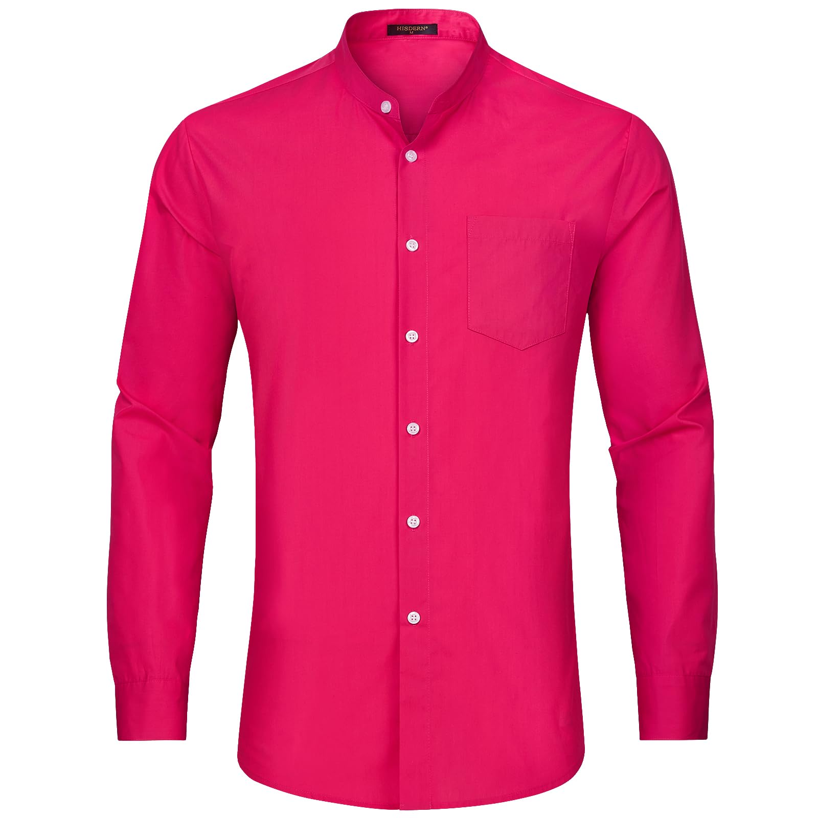 Men's Grandad Collar Shirt - Hot Pink 4XL-image-6cea8f52-71be-4ac0-9c6d-8a6ad008c608-120181