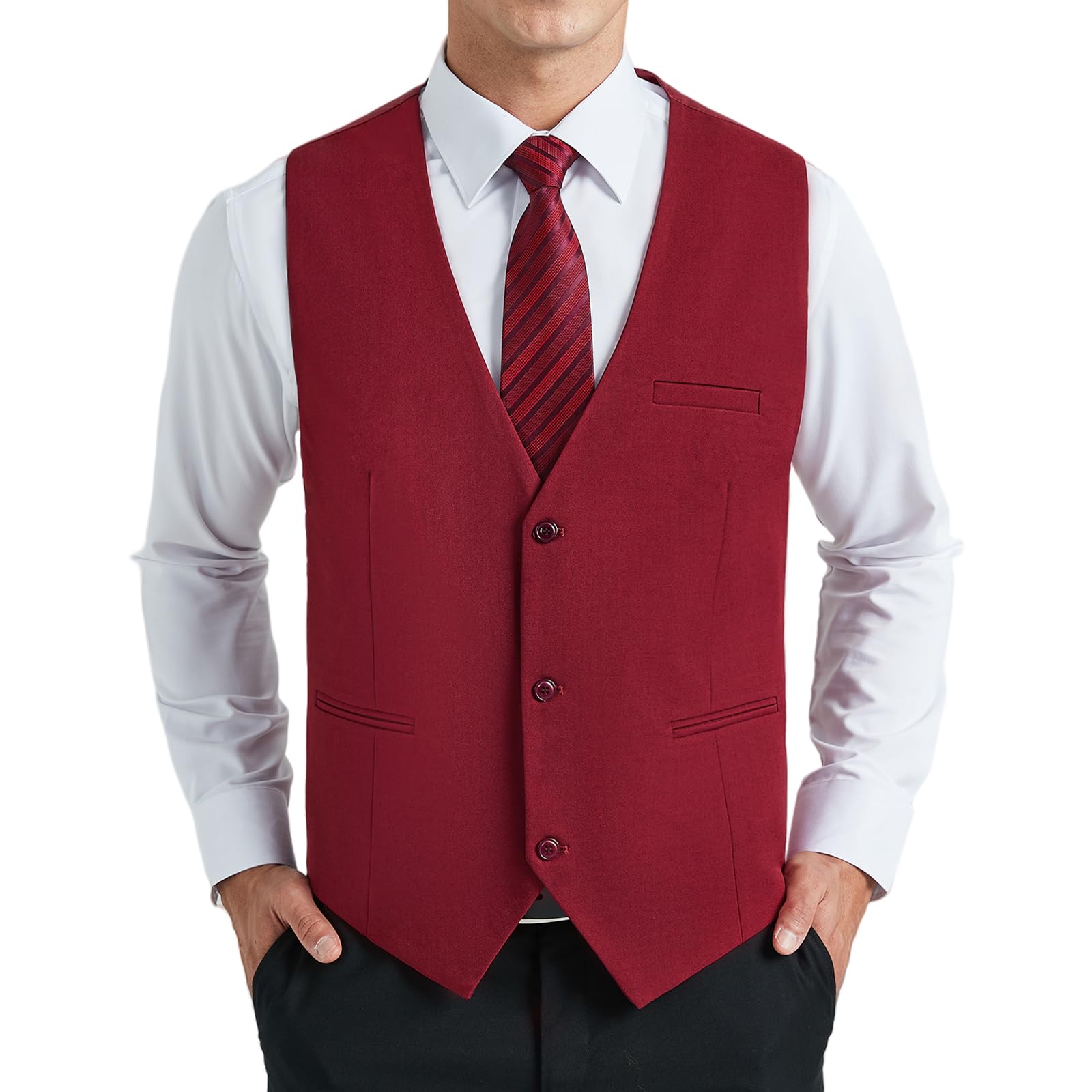 Men's Formal Waistcoat - Burgundy 4XL-image-c4df93e3-48e5-4176-8498-2bca79d88a13-103905