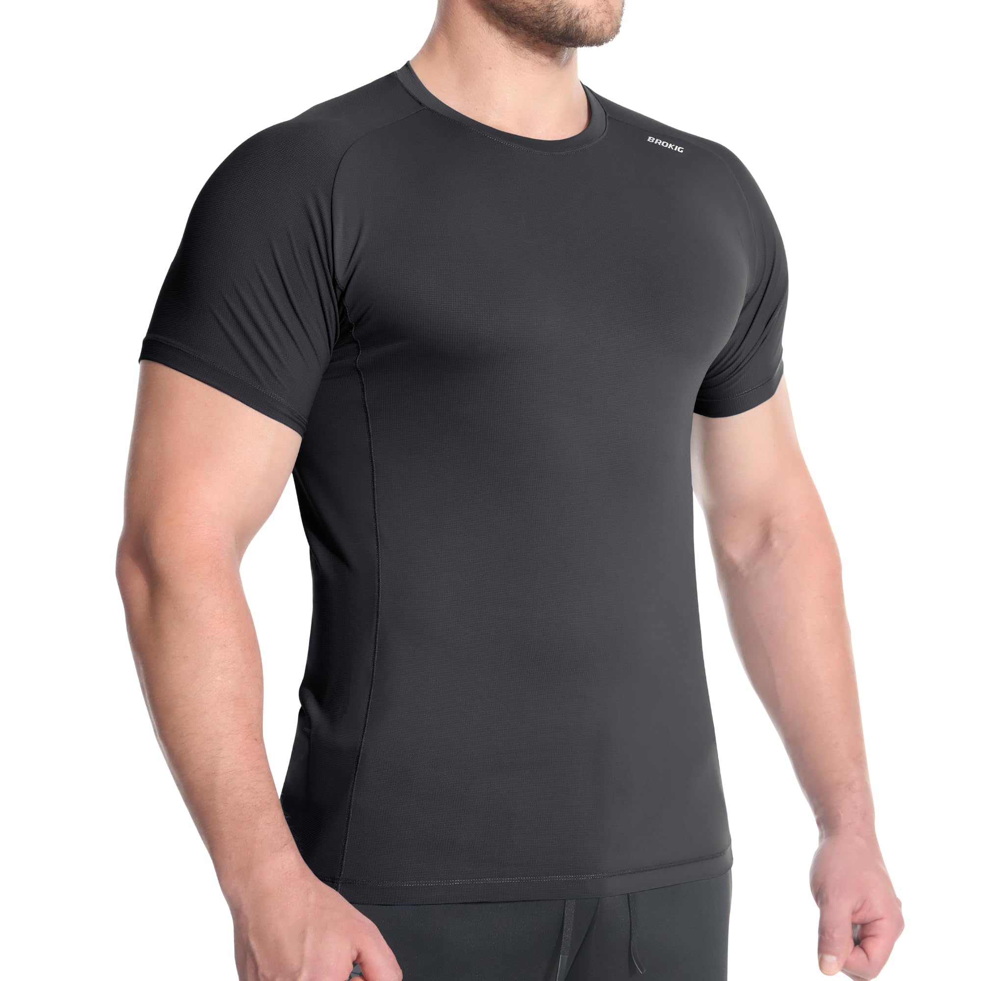 Men's Muscle Fit Gym T-Shirt - Medium Black-image-b50a26ae-96be-49dc-b453-37418a36a65c-90635