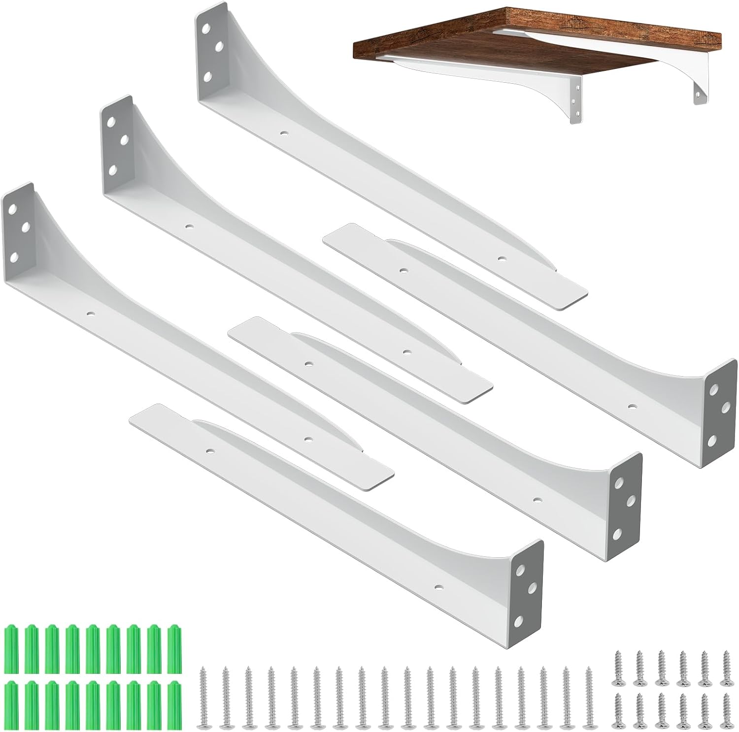 Heavy Duty Shelf Brackets Set of 6 - White 20CM-image-800c6bcb-4480-45a9-a461-a674be8224cb-120971
