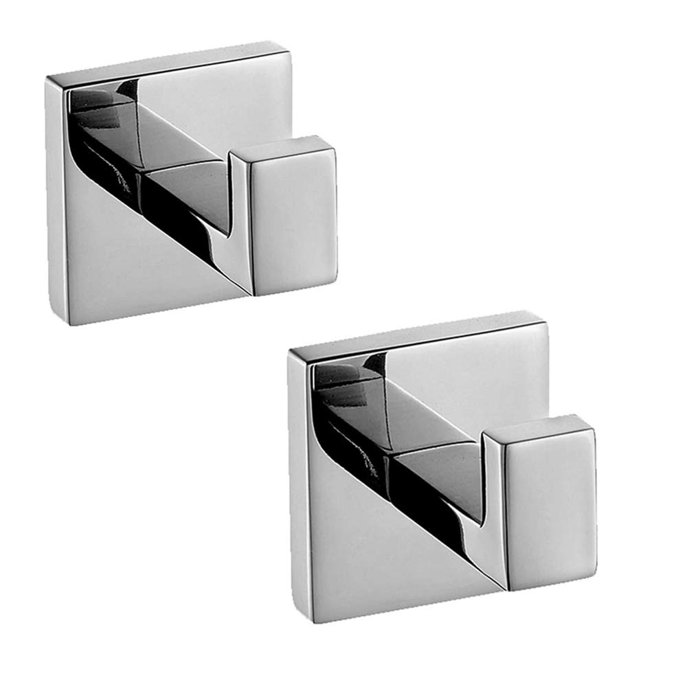 2PC Bathroom Towel Hooks Wall Mount - Chrome-image-42c99e51-4cf7-4b44-b0c0-9e7d9fa14f55-110783