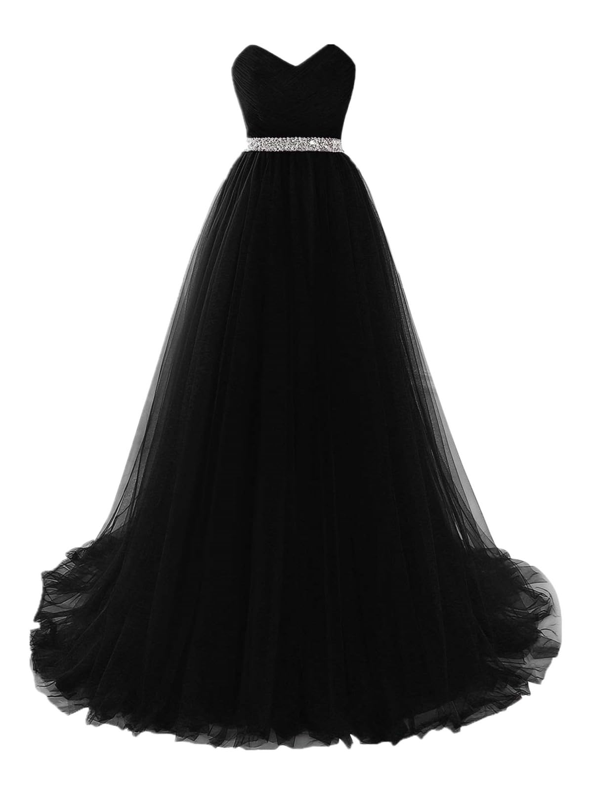 Women's Elegant A-Line Evening Dress - Black 8-image-73281dd1-b973-4cfd-9603-b92b7c52c017-113867