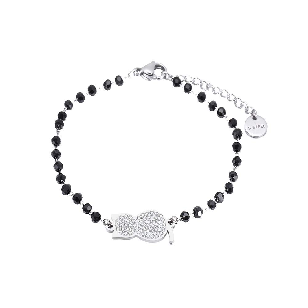 Cat Pendant Bracelet - Rose Gold/Silver Adjustable-image-c013ca58-9c0a-48c6-9775-cc7d71ab5102-87345