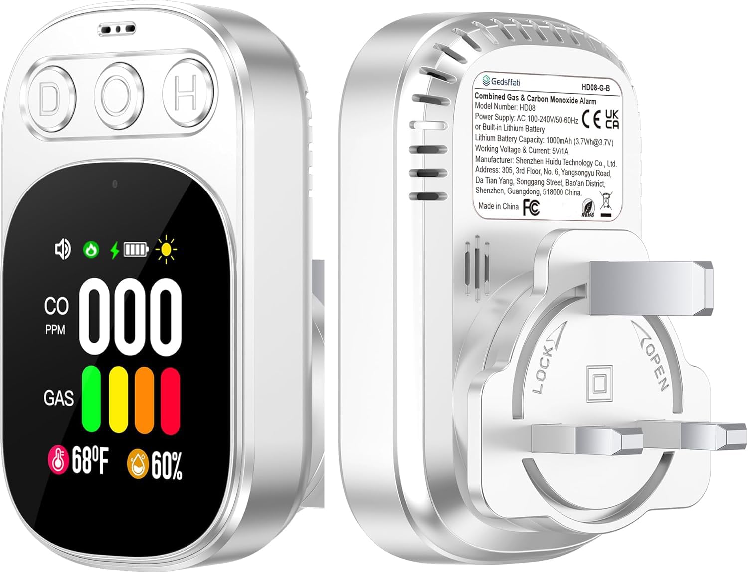 4in1 Plug-in Carbon Monoxide & Natural Gas Detector with HD Screen, Temp & Humidity Monitor-image-cd0d7879-7e7e-4f4e-bd34-6d63de4584ce-73915
