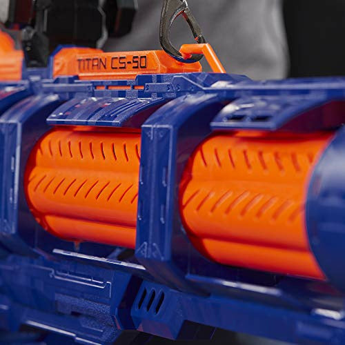 Nerf Elite Titan CS-50 Toy Blaster - Fully Motorised, 50-Dart Drum