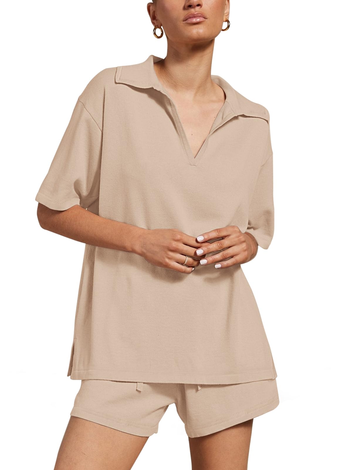Women's Lounge Set Top & Shorts - Apricot S-image-3aebe987-2a8f-4eb1-87b0-10b1d7ccefed-101218