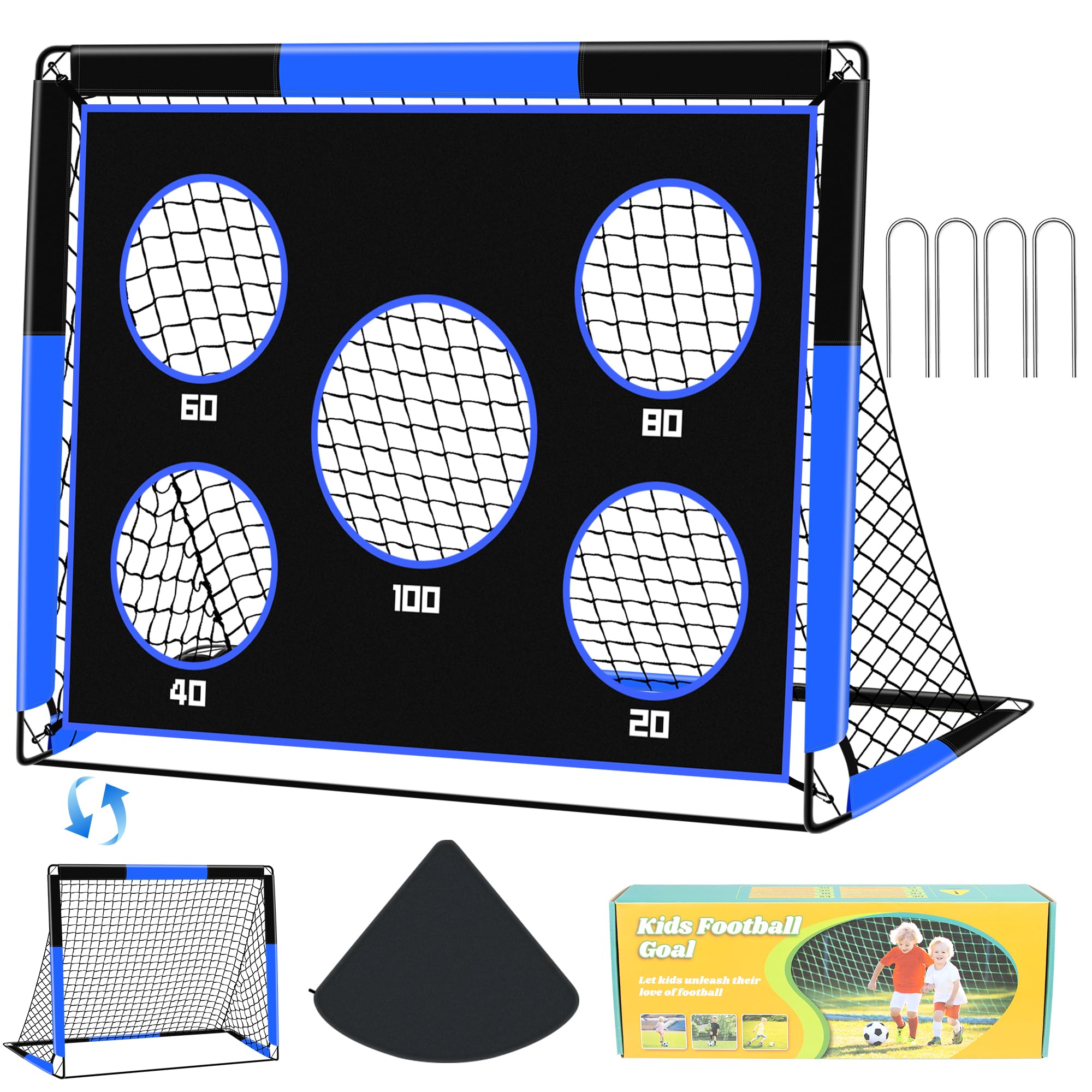 Kids 2-in-1 Football Goal Net - Blue 120x90x90cm-image-a7a8a31c-b625-404b-a931-d09282189cbc-121265