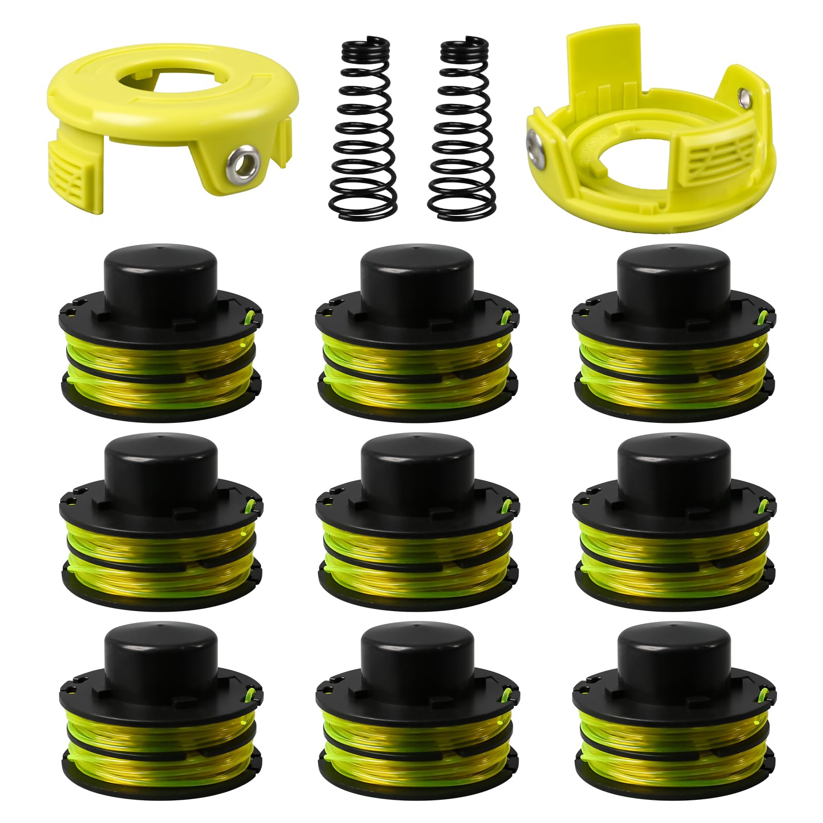 Ersatzspule Für Ryobi Trimmer RAC118 RLT3525S – 1,2 Mm Nylon-Schnur, 2 Stück, Schwarz/gelb