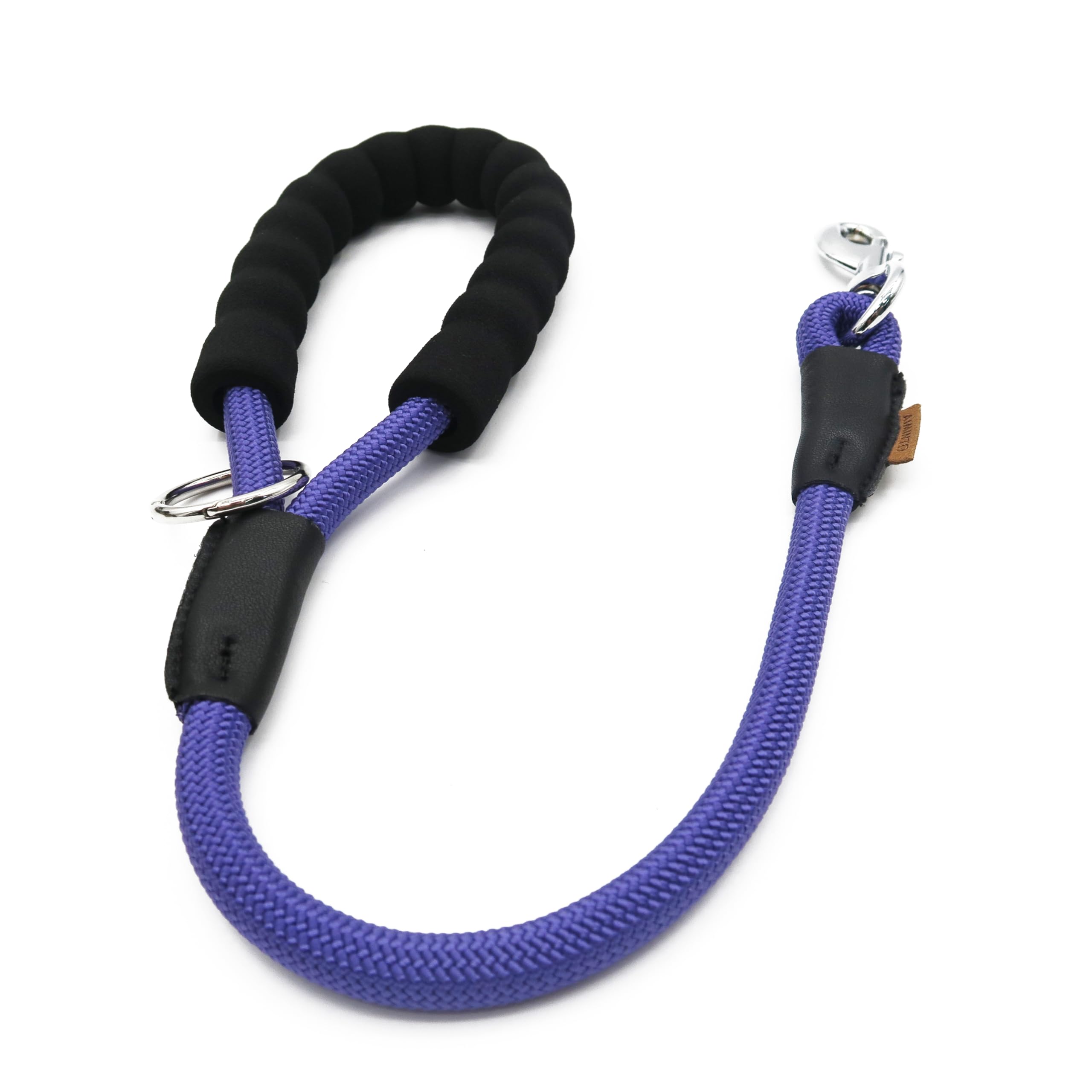 Durable Braided Rope Dog Leash for Medium/Large Dogs - 2FT, Purple - Secure Metal Clasp, Ideal for Training-image-4f184aae-36e9-4adf-88fe-f0662641d809-65839