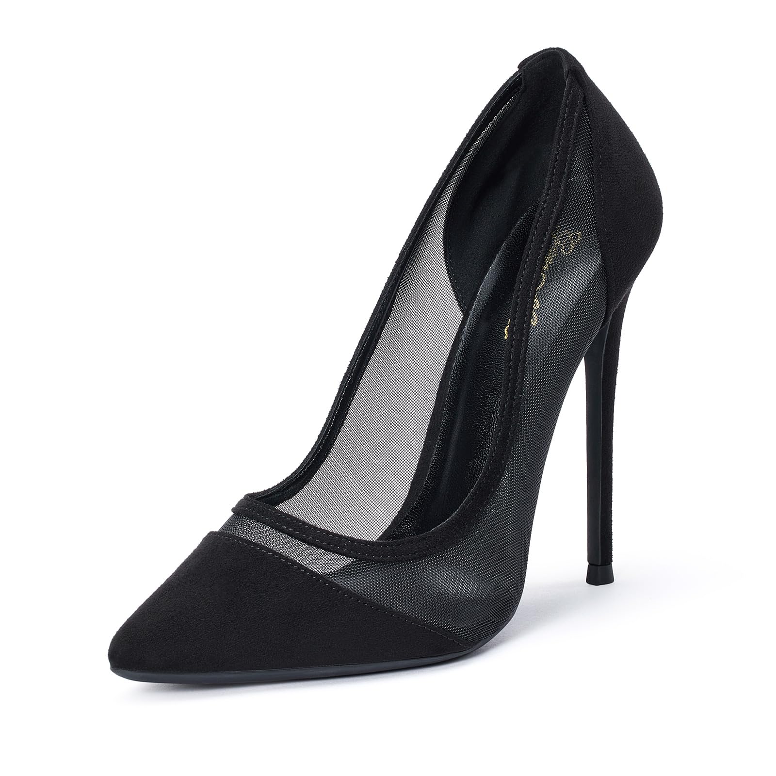 Stiletto Mesh Heels - Black Size 7 UK-image-cb988256-378f-4979-8a0c-ff63e408211c-85860