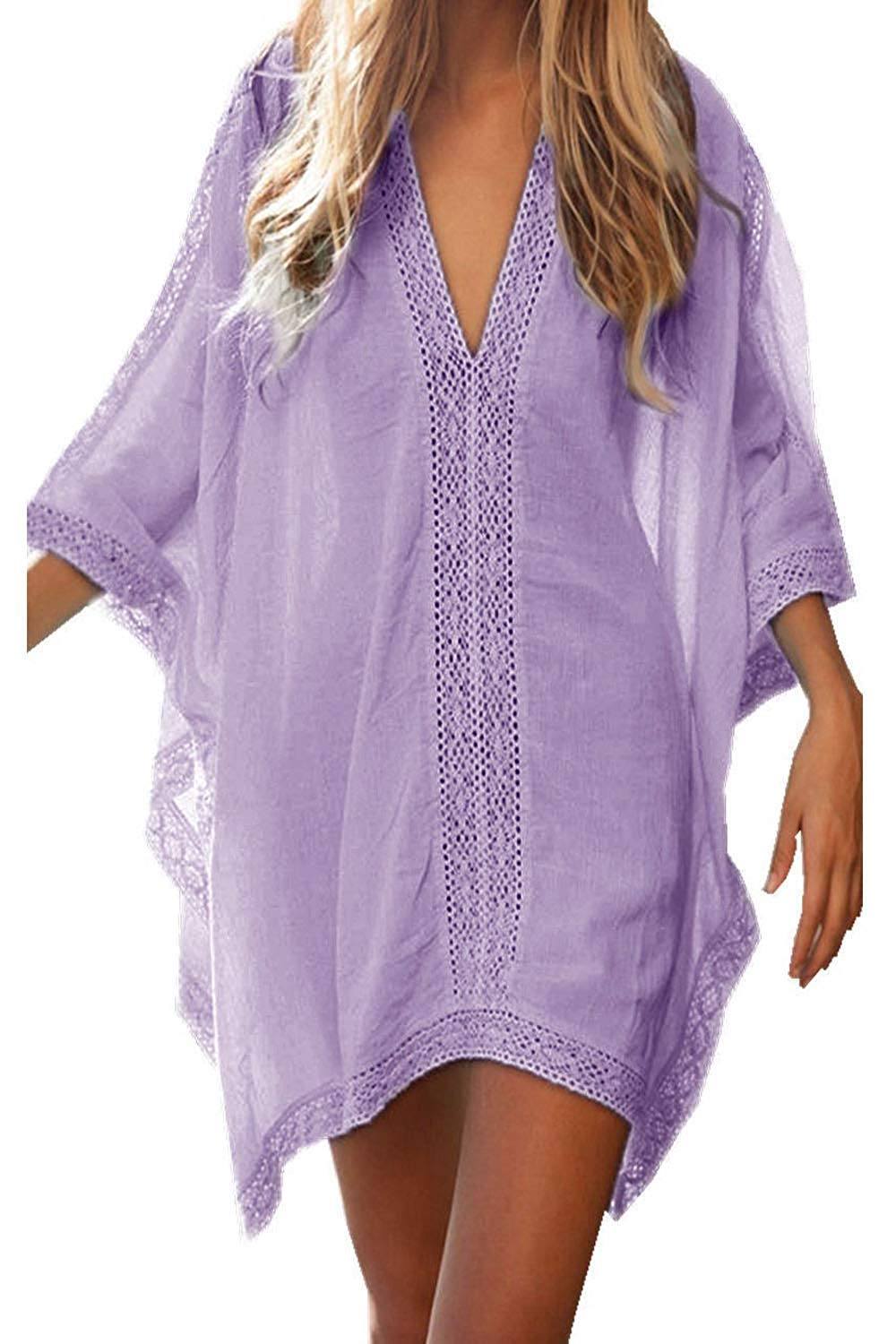 JFAN Women Bikini Beach Cover up V Neck Beach Dress for Swimsuit-image-a53c8e4b-57a4-44ed-8428-e332e764a4a7-64547