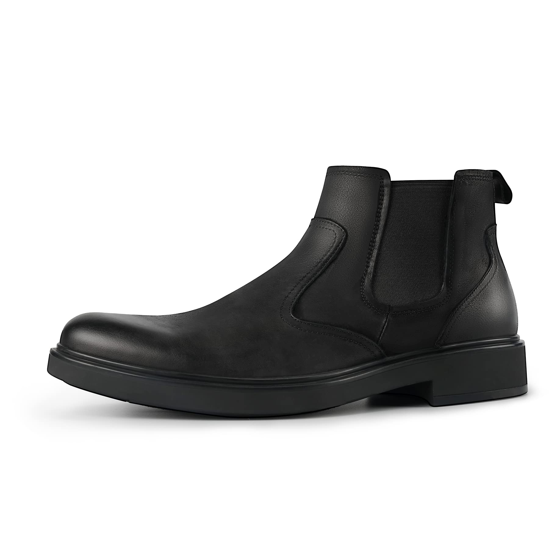 Cliduli Chelsea Boots for Men’s Genuine Leather Oxford Boots(Black)