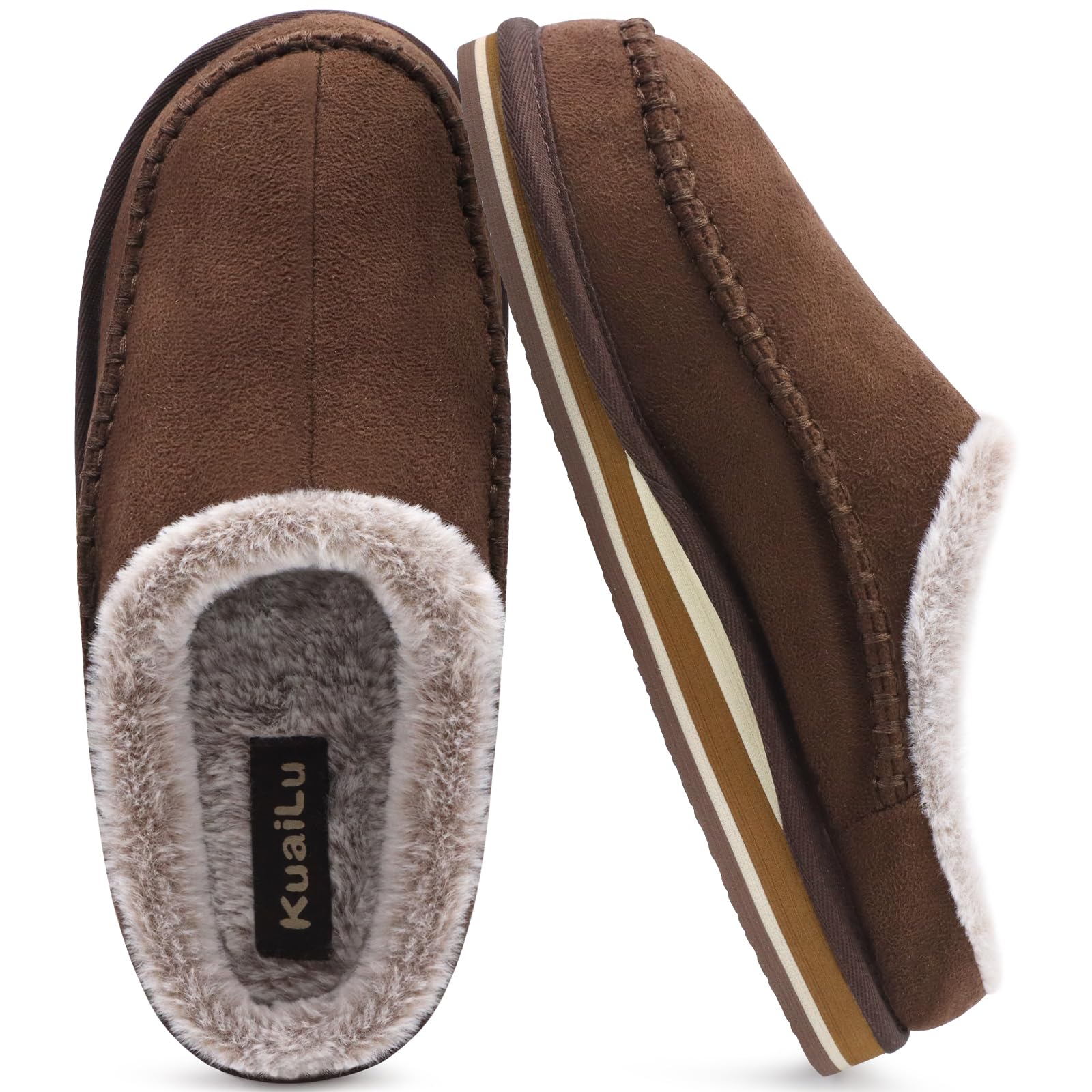 Men's Memory Foam Clog Slippers - Brown Size 8.5-image-ce717ae4-ea35-4c31-999f-911532e3b707-94153