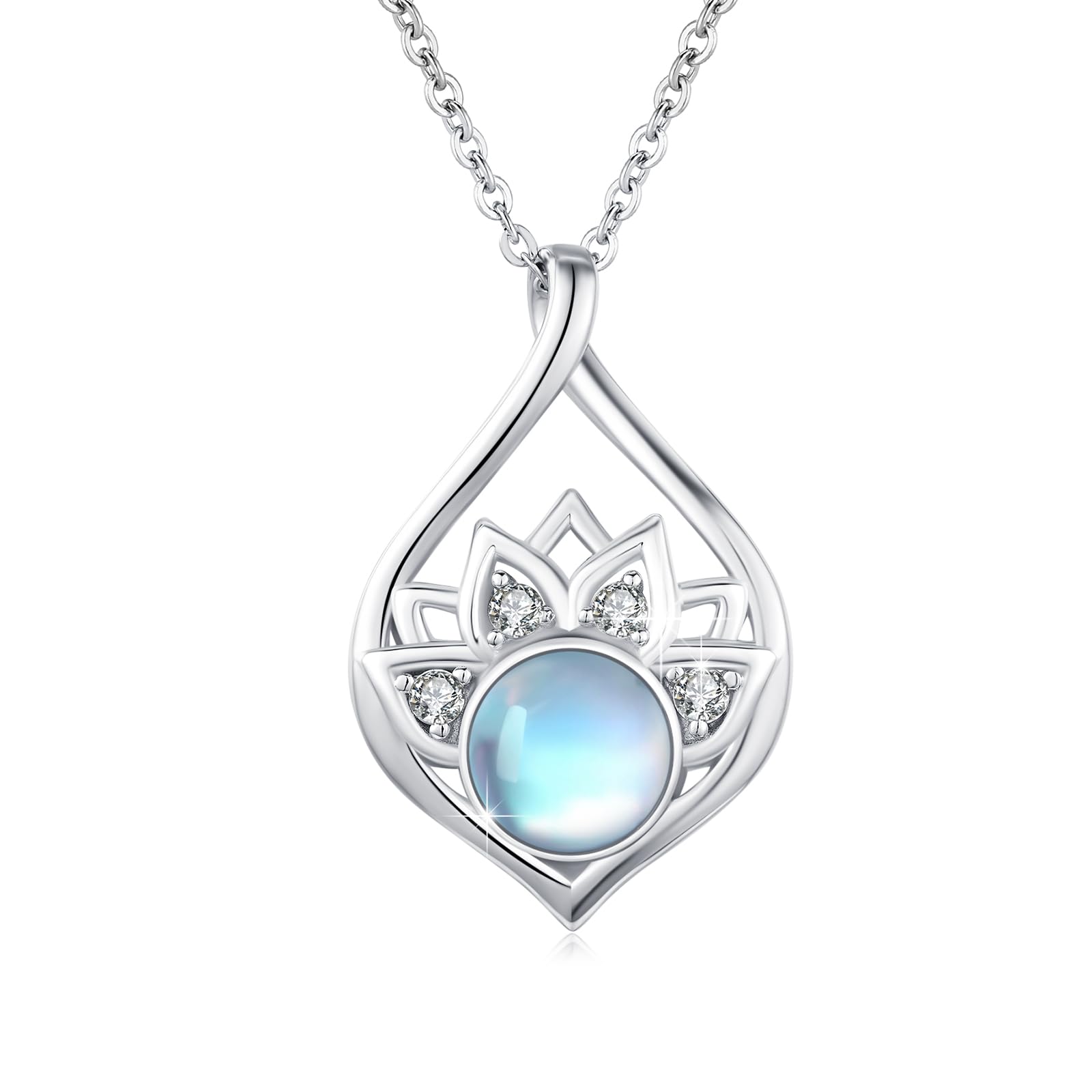 Lotus Moonstone Necklace - Silver-image-b40ce059-9889-41a1-90b2-0aa5f84deee7-112815
