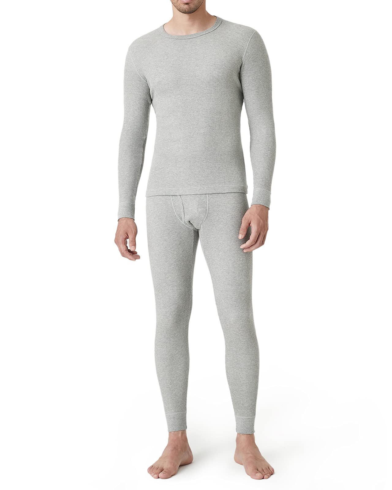 Men's Waffle Thermal Underwear Set - Grey S-image-5a5608e9-d30a-42e4-8333-cd98d5e8289a-94872